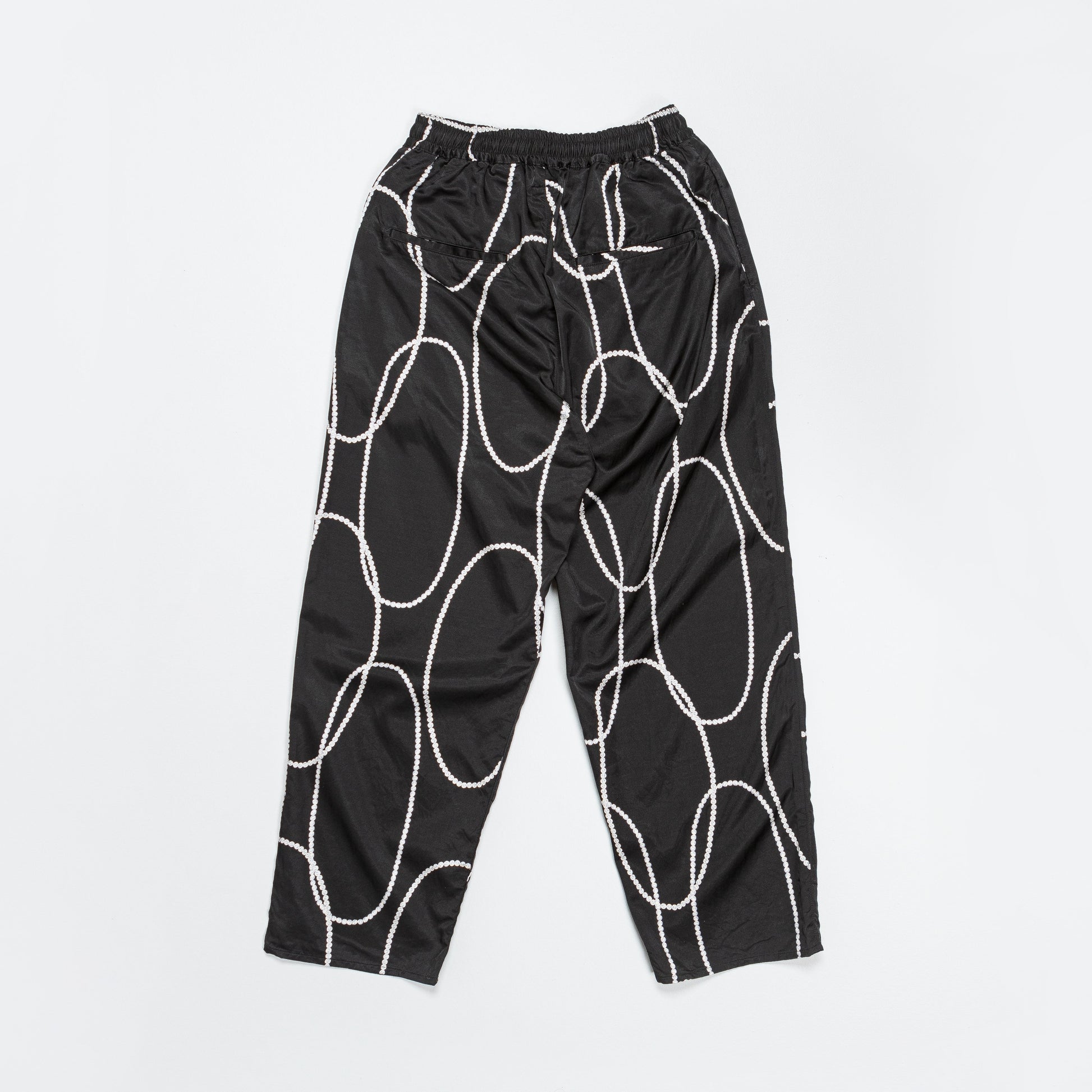 Cotton Rayon PEARL-KATABIRA EASY Pants - Black