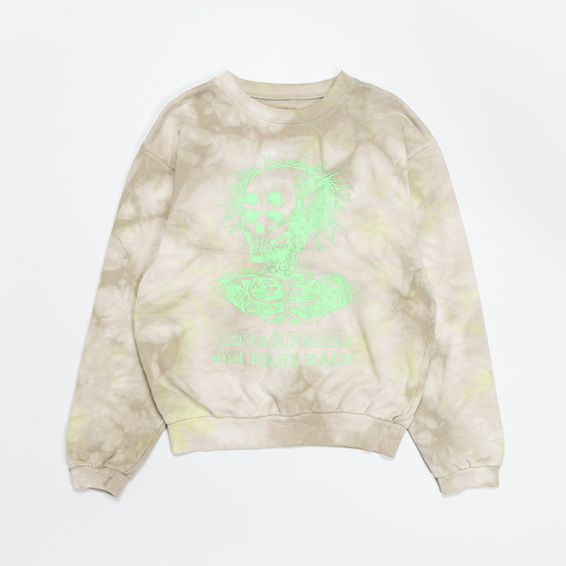 ECO SWT Knit HARDRAIN SKULL (AshburyDyed) - Khaki/Yellow