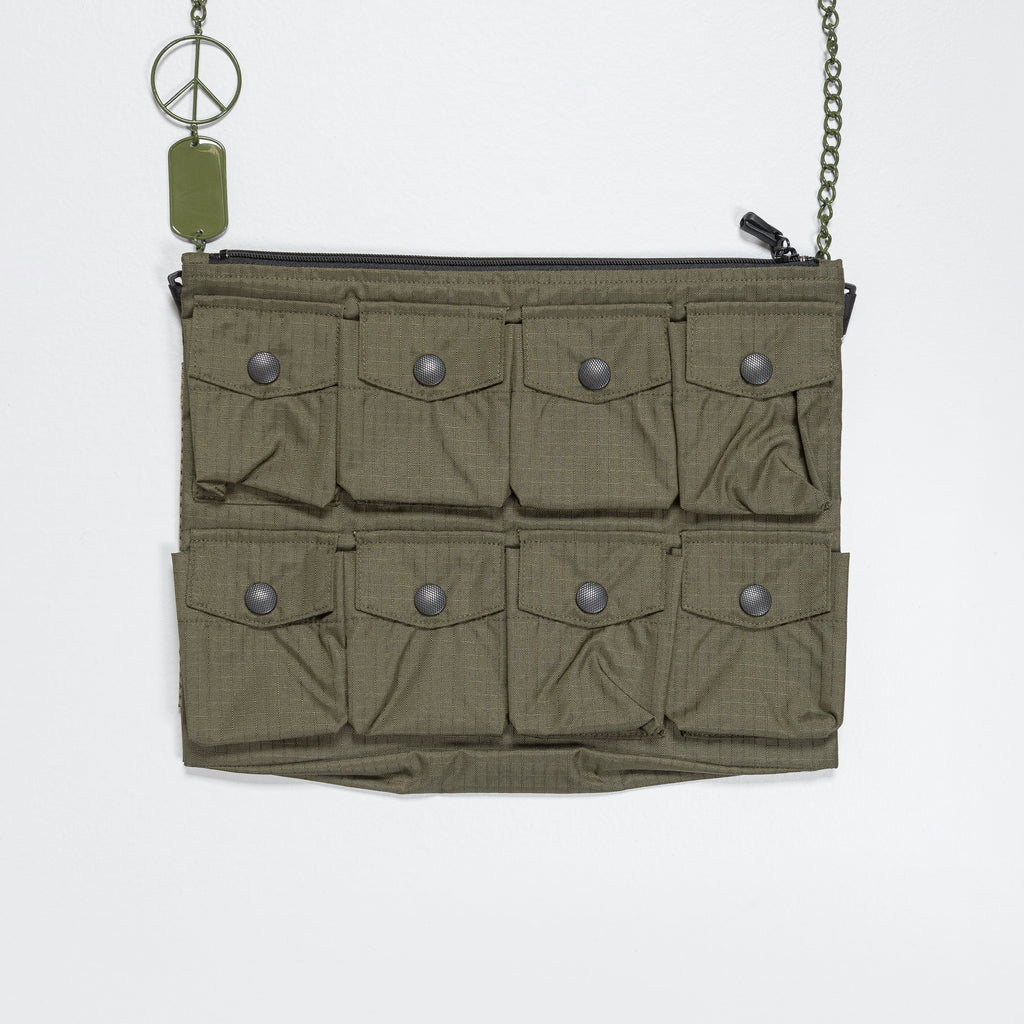 Rip Stop Nylon Alpine Sacoche (L) - Khaki