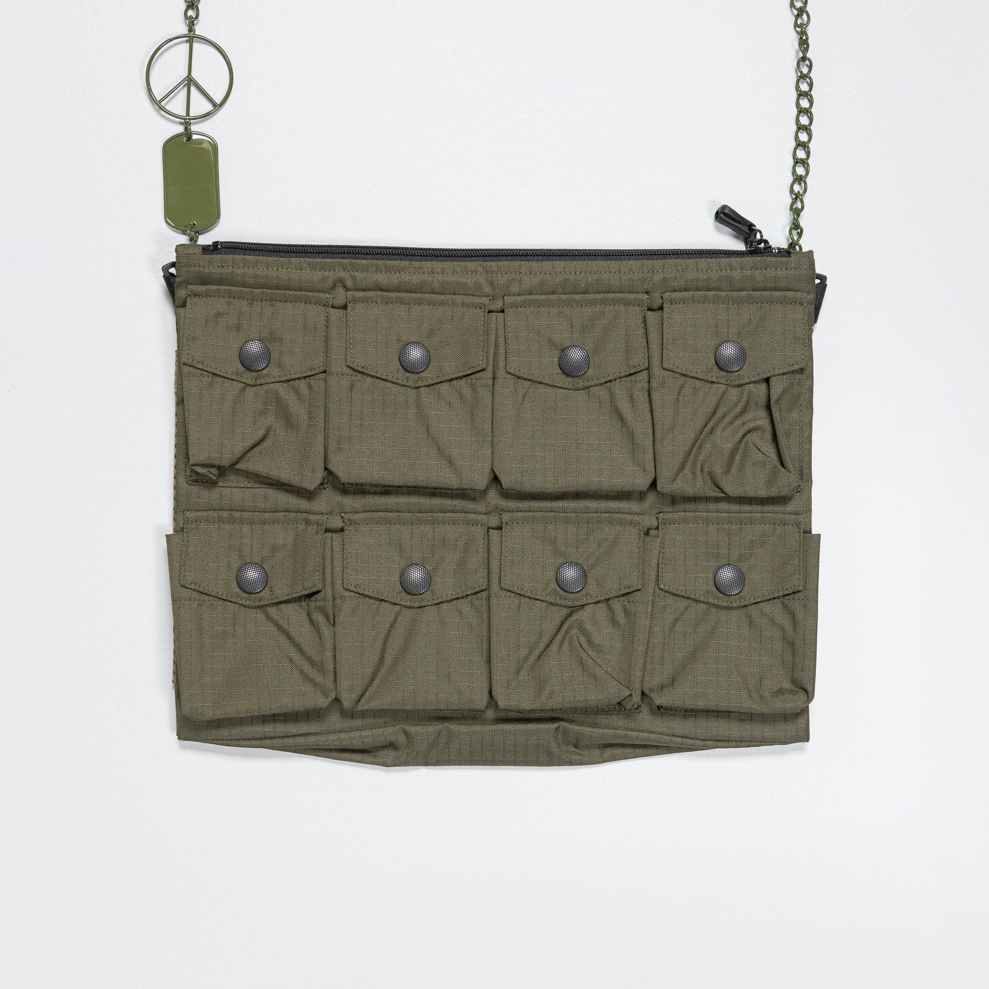 Rip Stop Nylon Alpine Sacoche (L) - Khaki