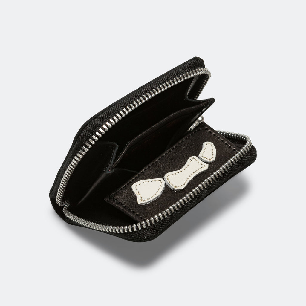 THUMBS-UP BONE HAND ZIP Mini Wallet - Black