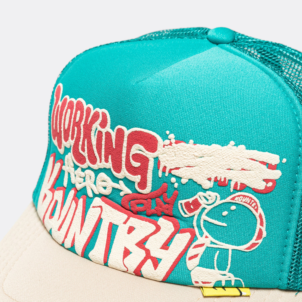 WORKING HERO Truck Cap - Turqouise/Beige