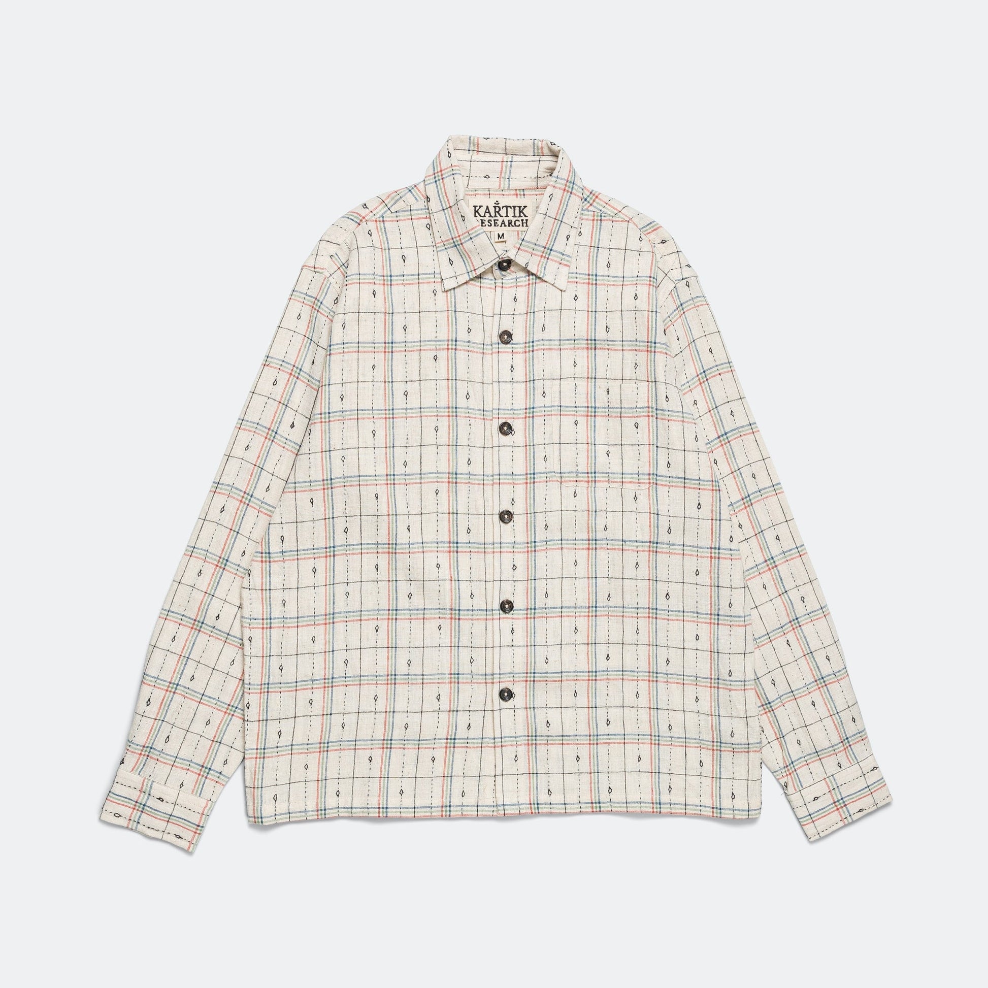 Box Shirt Rabari Embroidery - Ecru/Multi