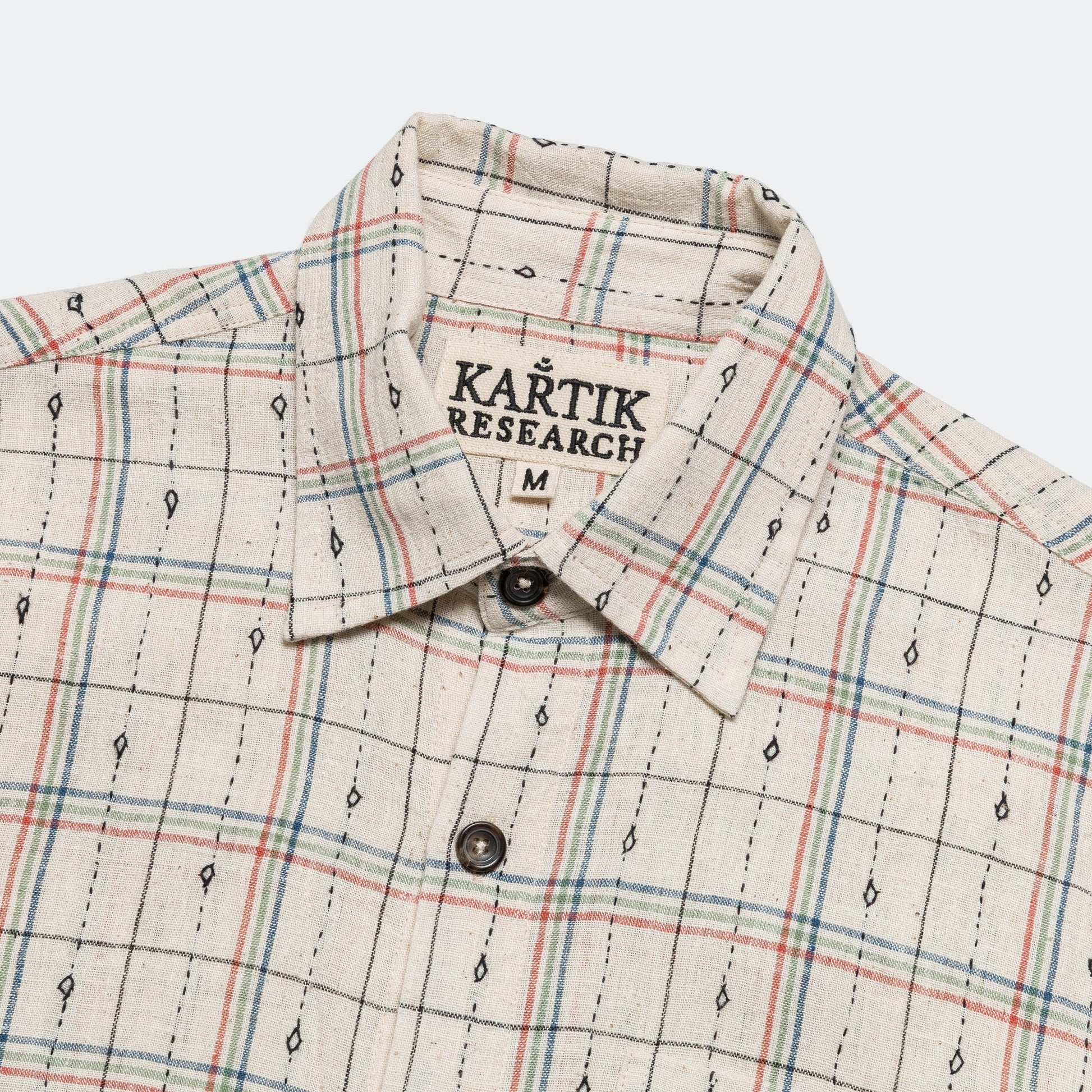 Box Shirt Rabari Embroidery - Ecru/Multi