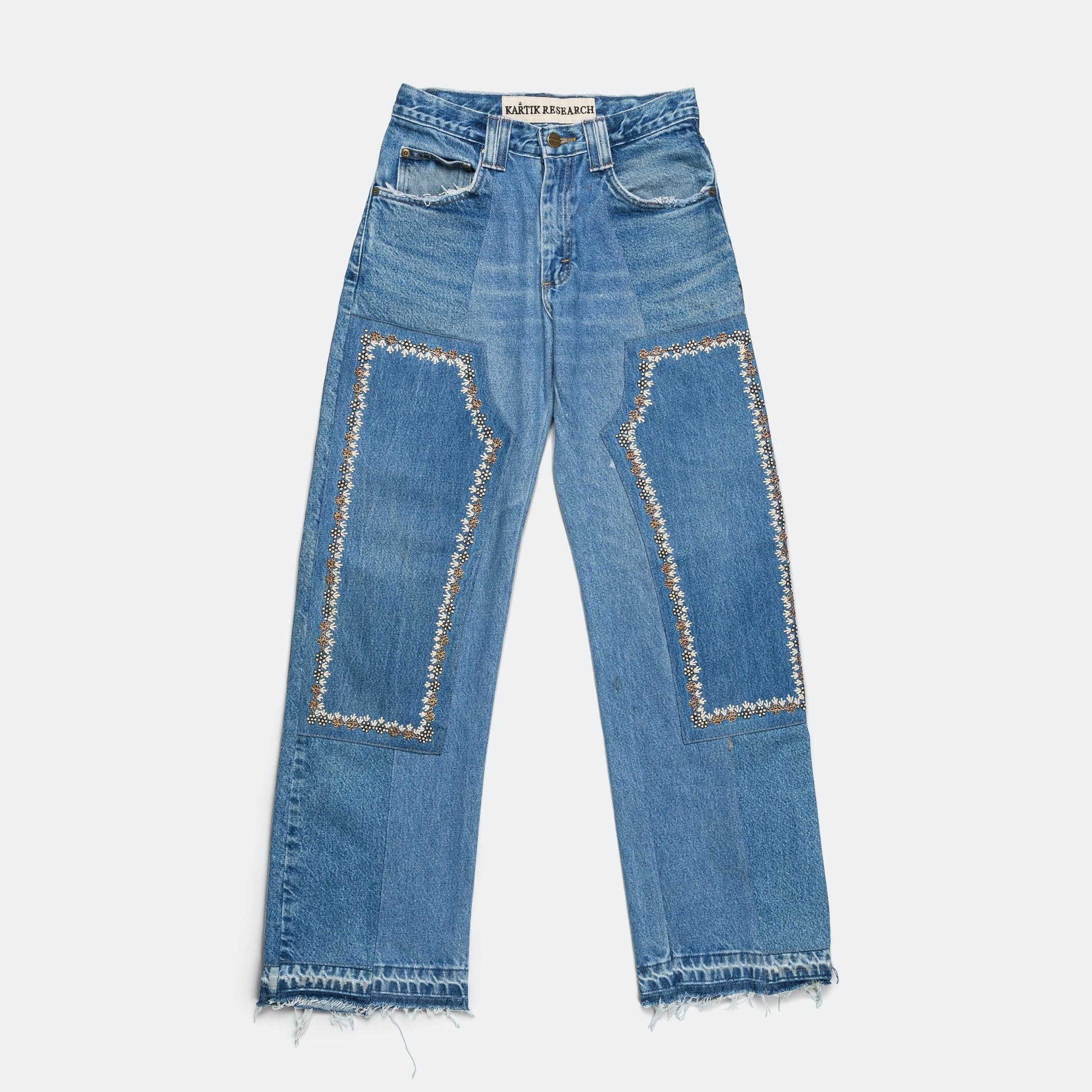 Double Knee Pant - Blue/Gold - 28'