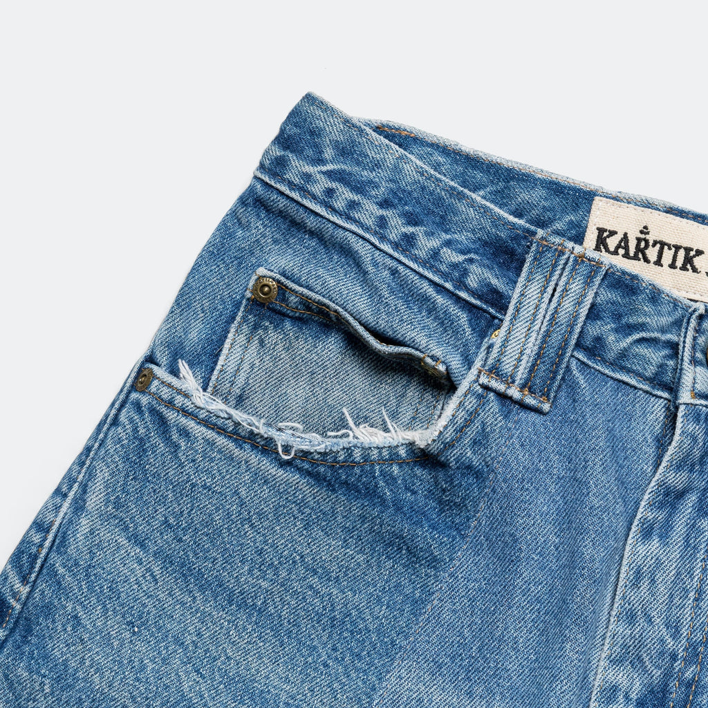 Double Knee Pant - Blue/Gold - 28'