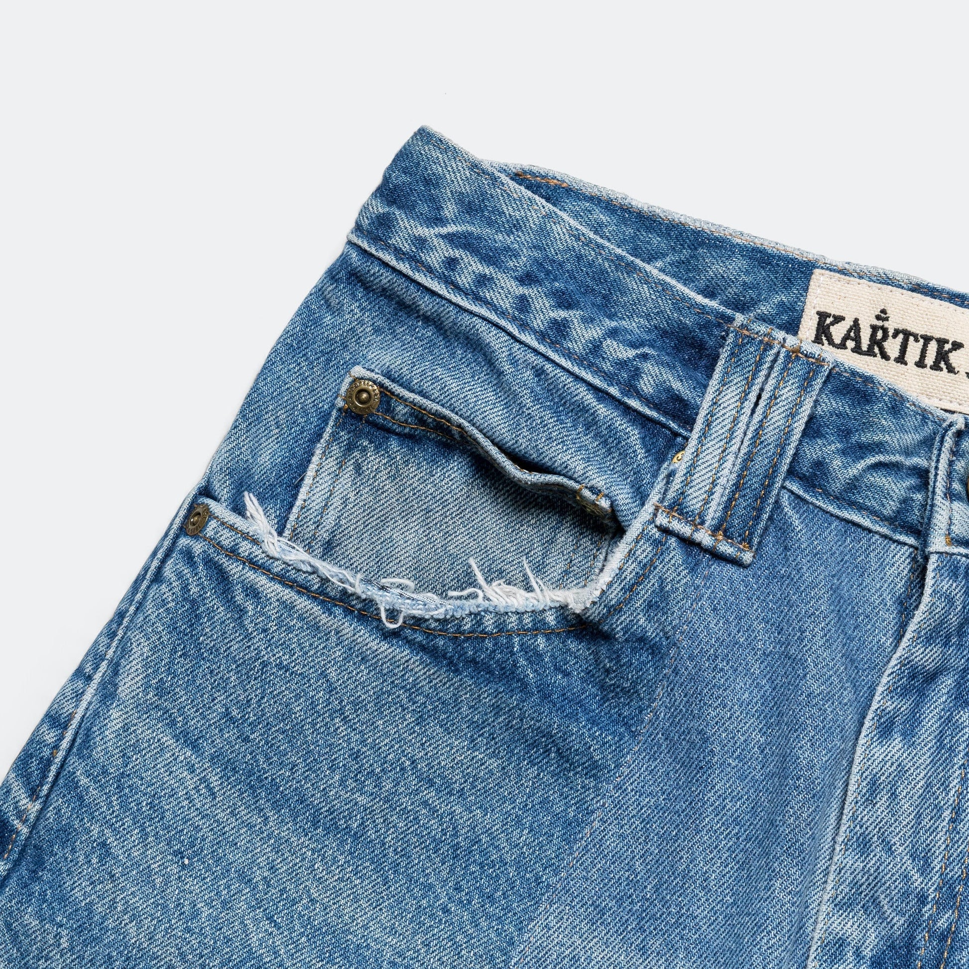 Double Knee Pant - Blue/Gold - 28'