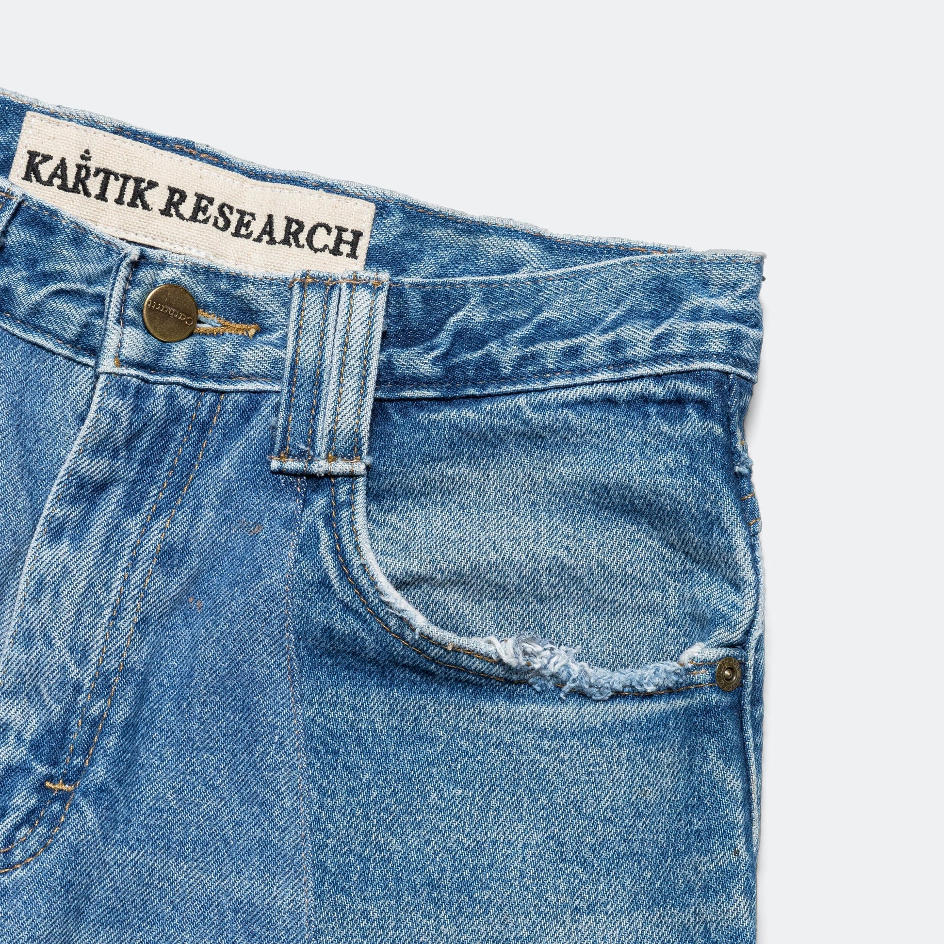 Double Knee Pant - Blue/Gold - 28'