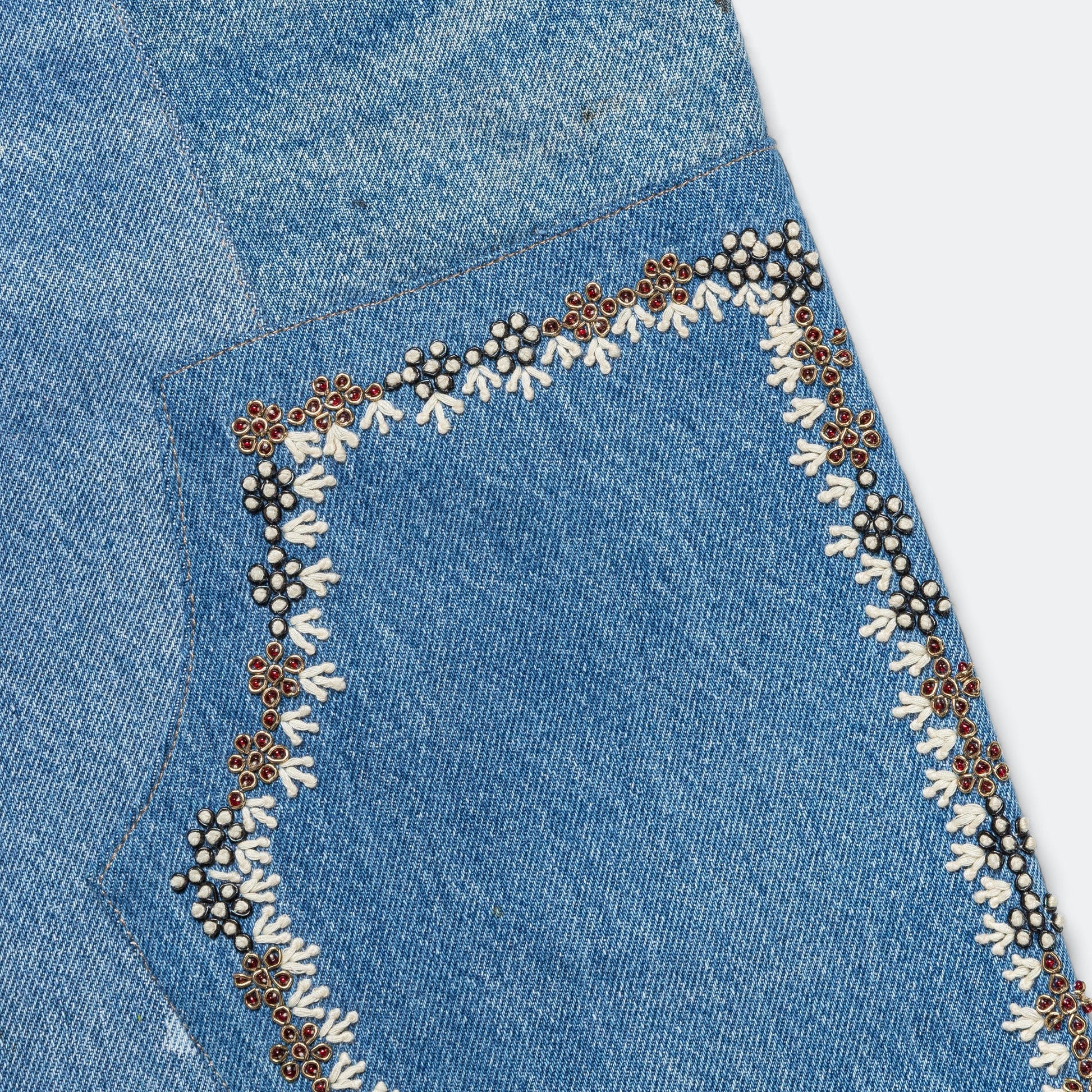 Double Knee Pant - Blue/Gold - 28'