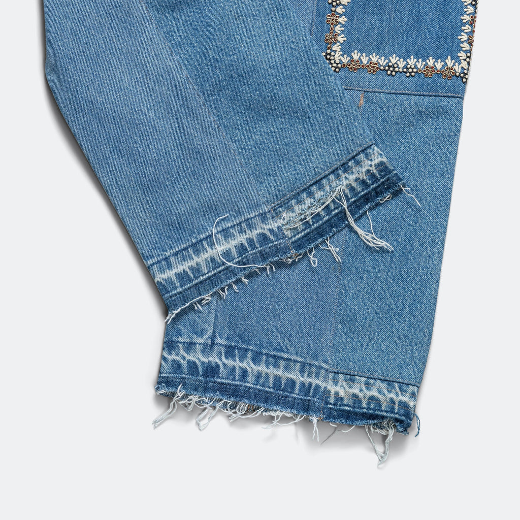 Double Knee Pant - Blue/Gold - 28'