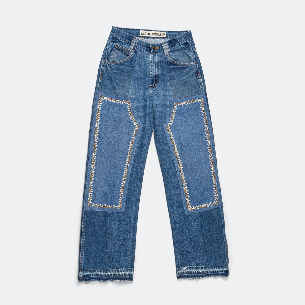 Double Knee Pant - Blue/Gold - 30'