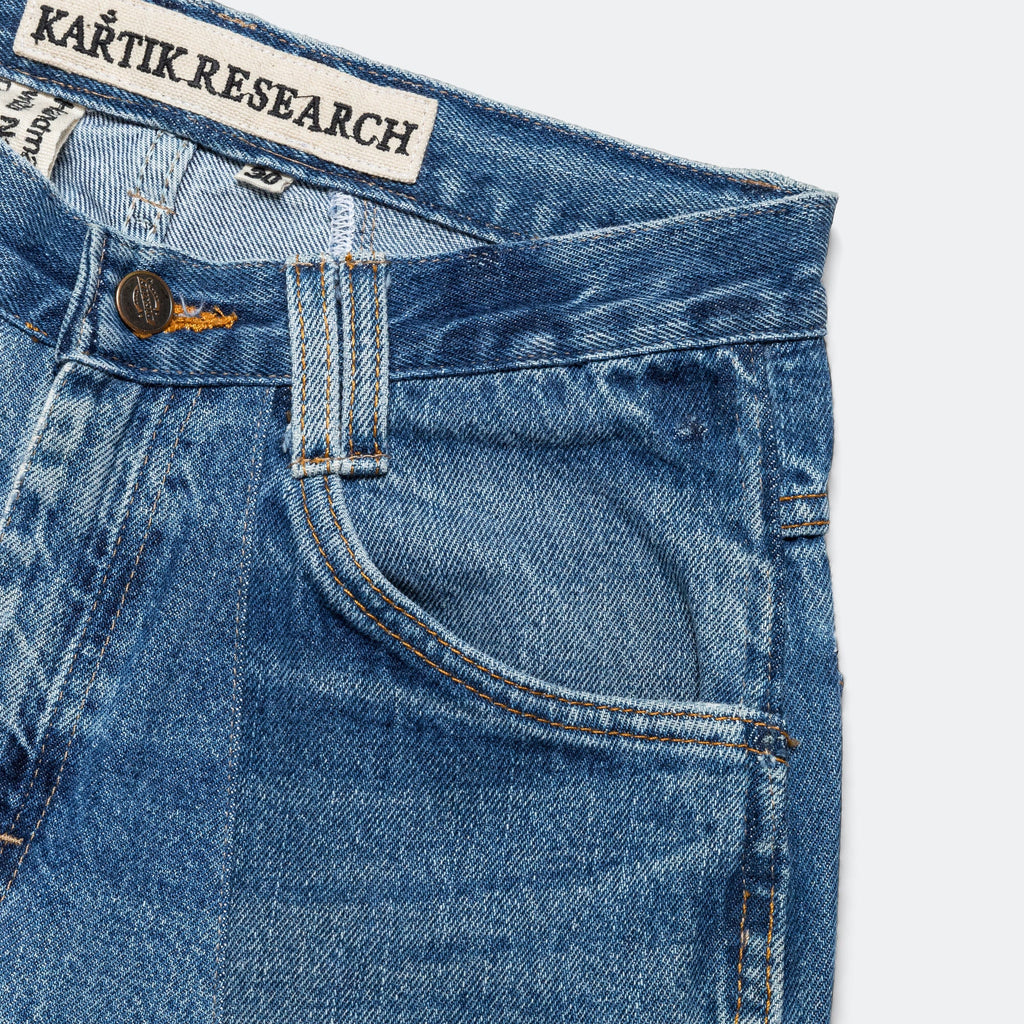 Double Knee Pant - Blue/Gold - 30'