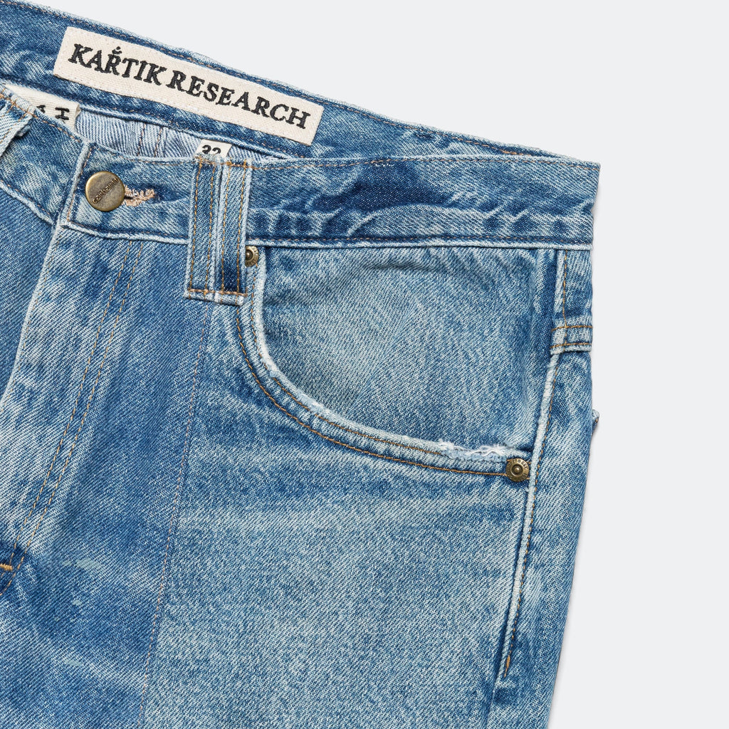 Double Knee Pant - Blue/Gold - 32'