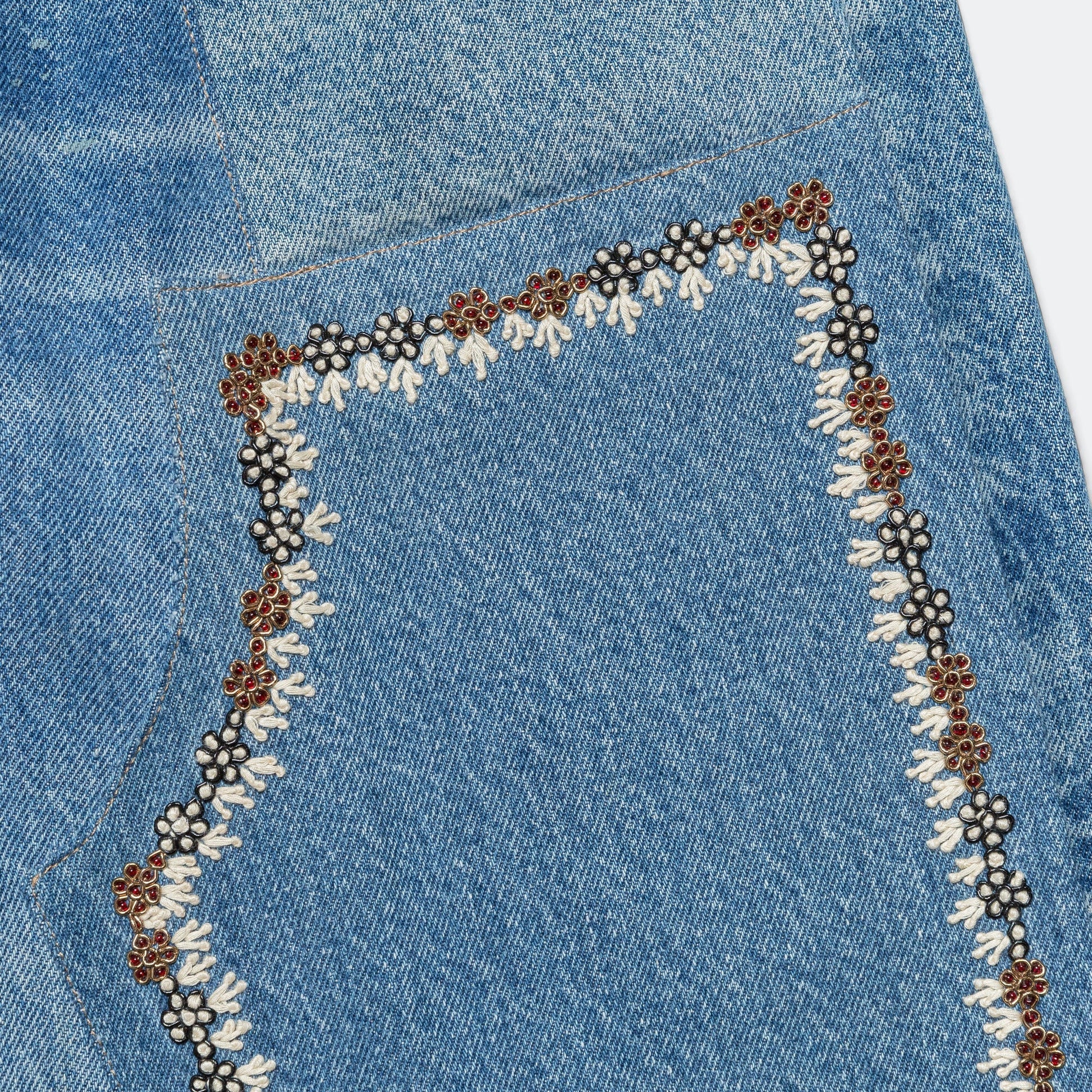 Double Knee Pant - Blue/Gold - 32'