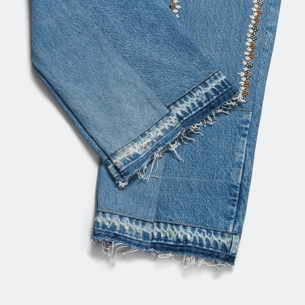 Double Knee Pant - Blue/Gold - 32'