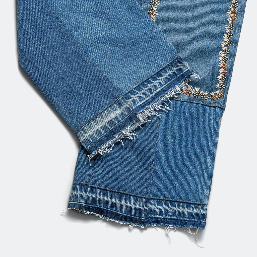 Double Knee Pant - Blue/Gold - 34'
