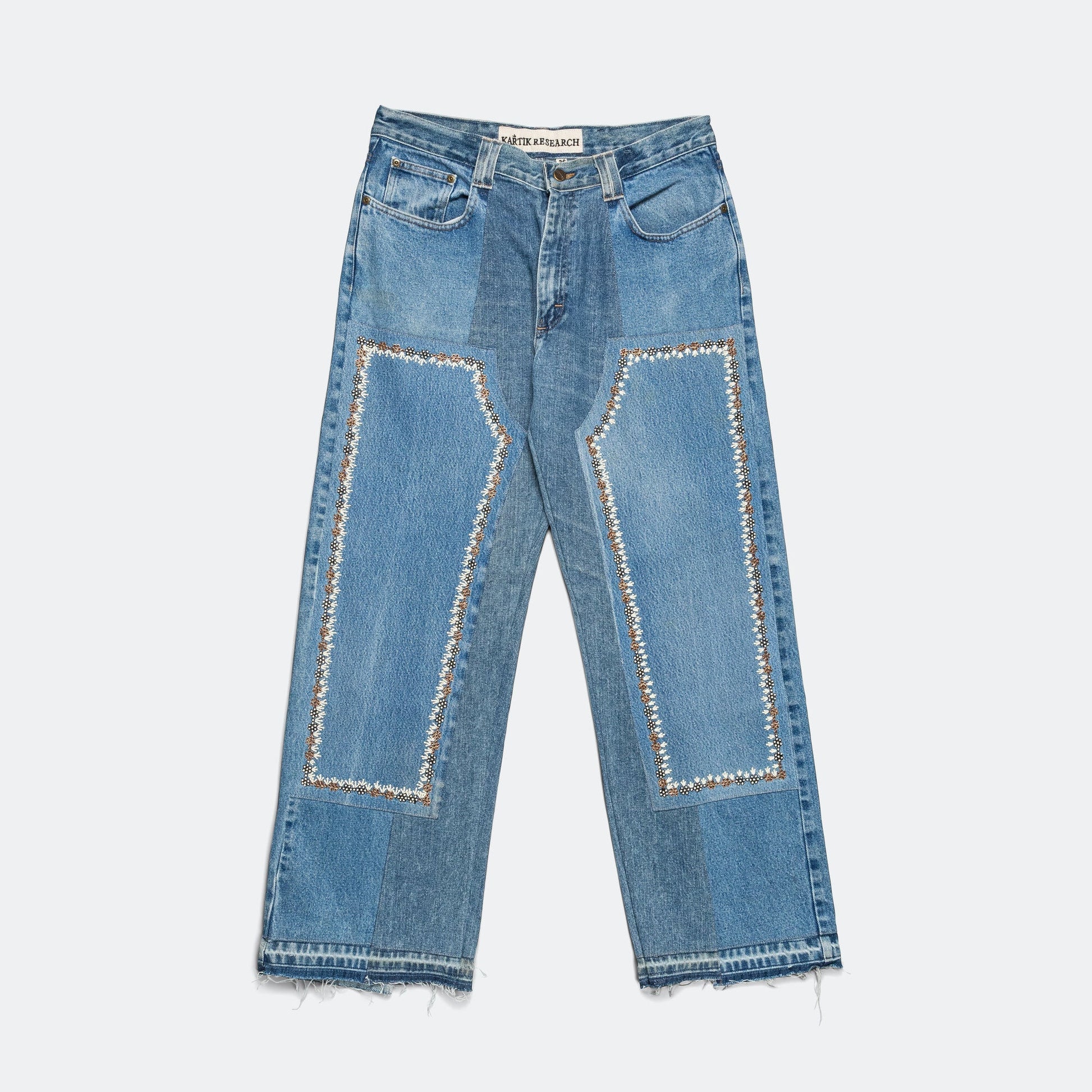 Double Knee Pant - Blue/Gold - 36'