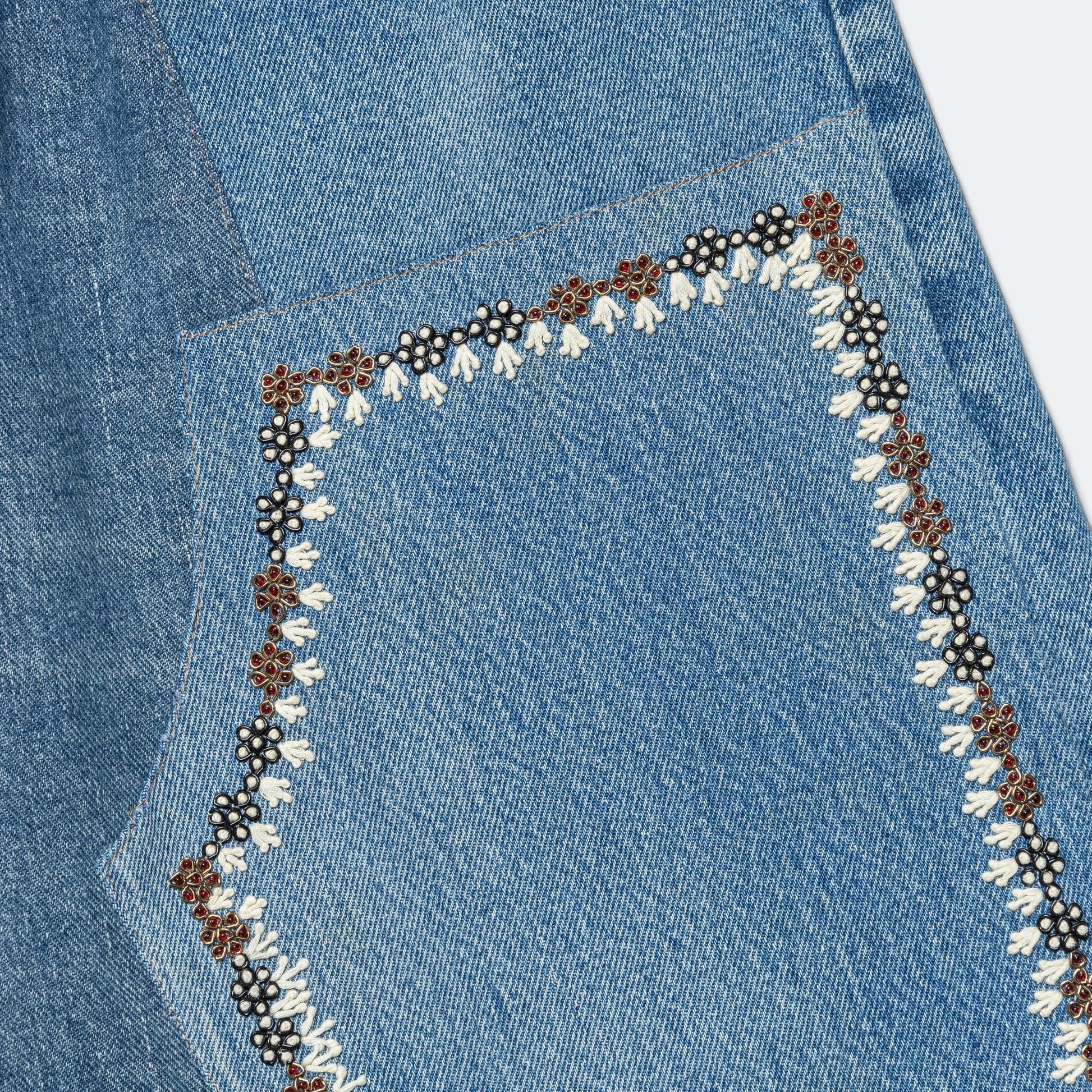 Double Knee Pant - Blue/Gold - 36'