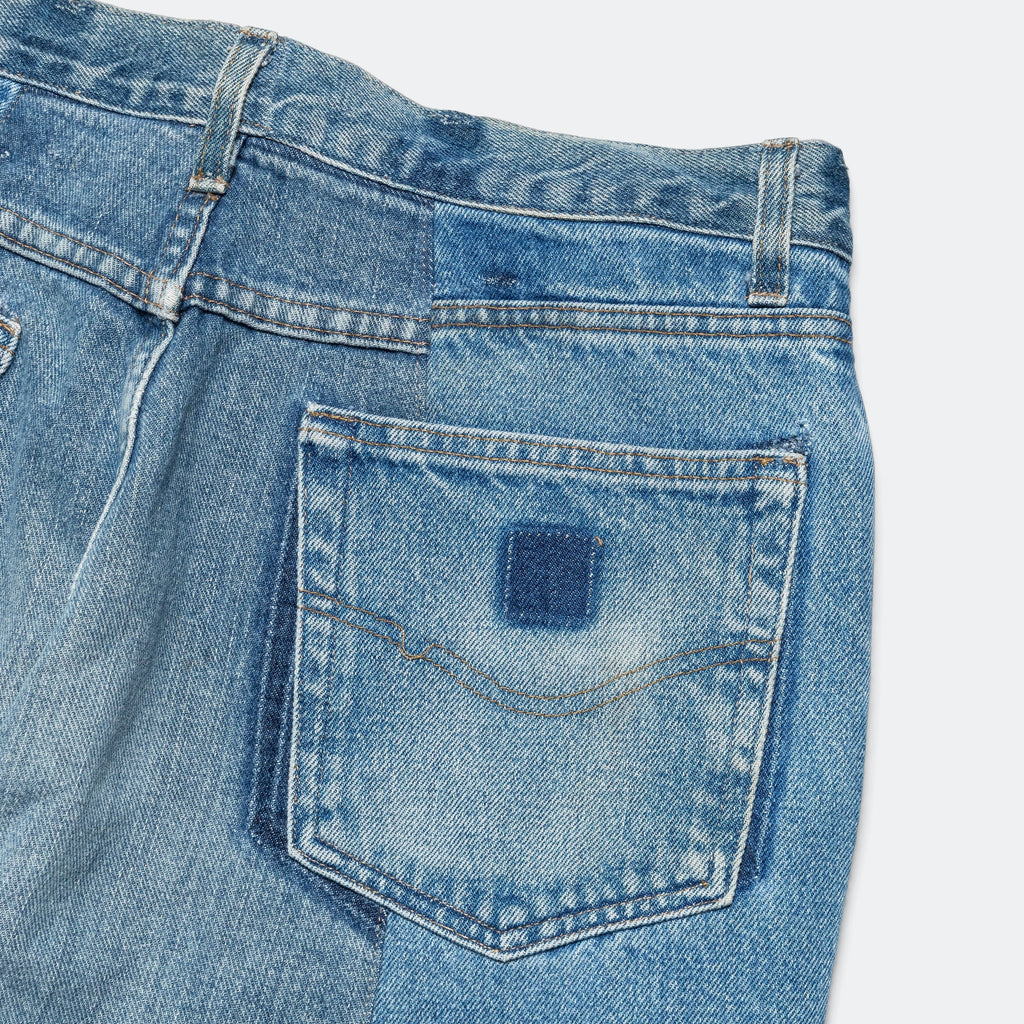 Double Knee Pant - Blue/Gold - 36'