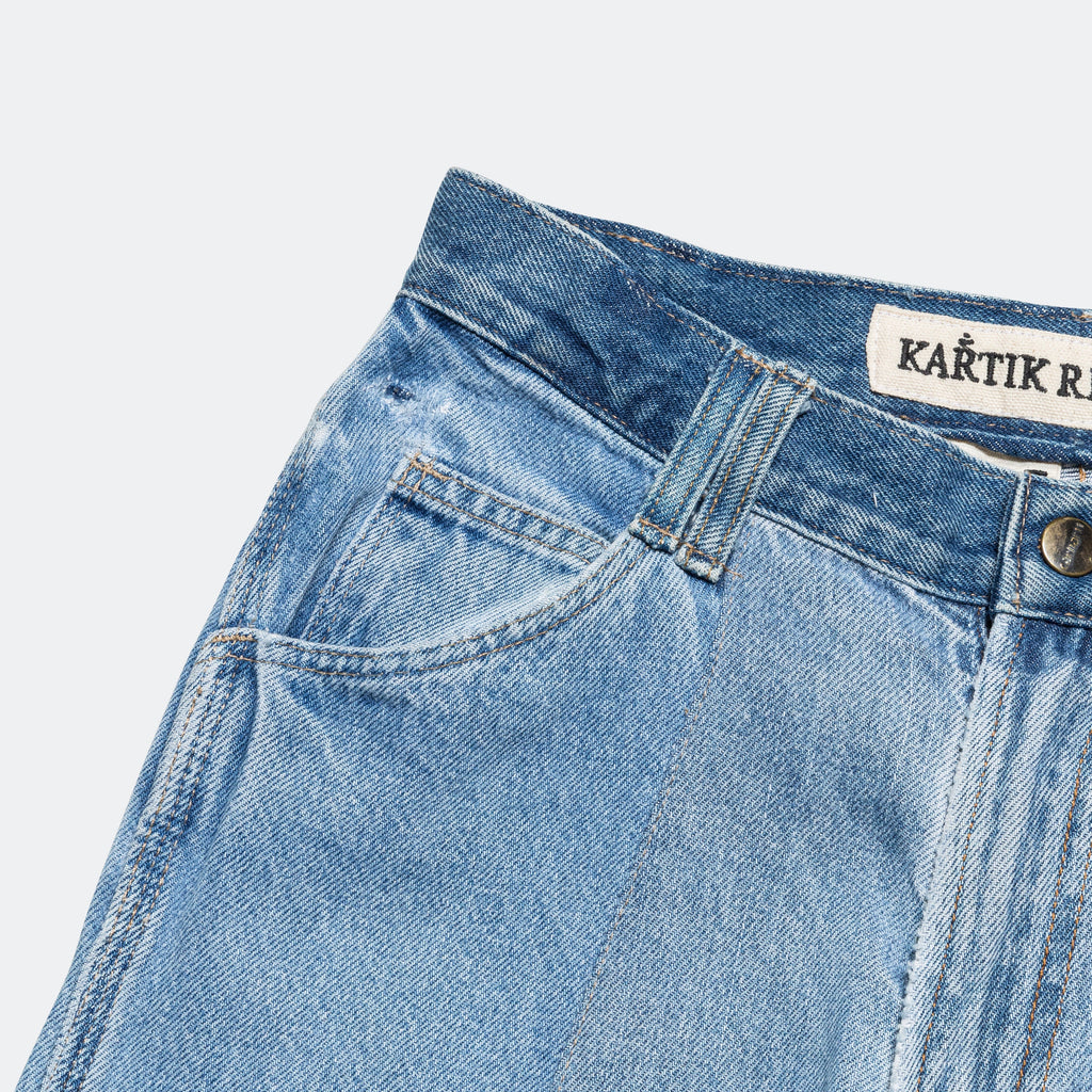 Double Knee Upcycled Denim - Indigo 30'