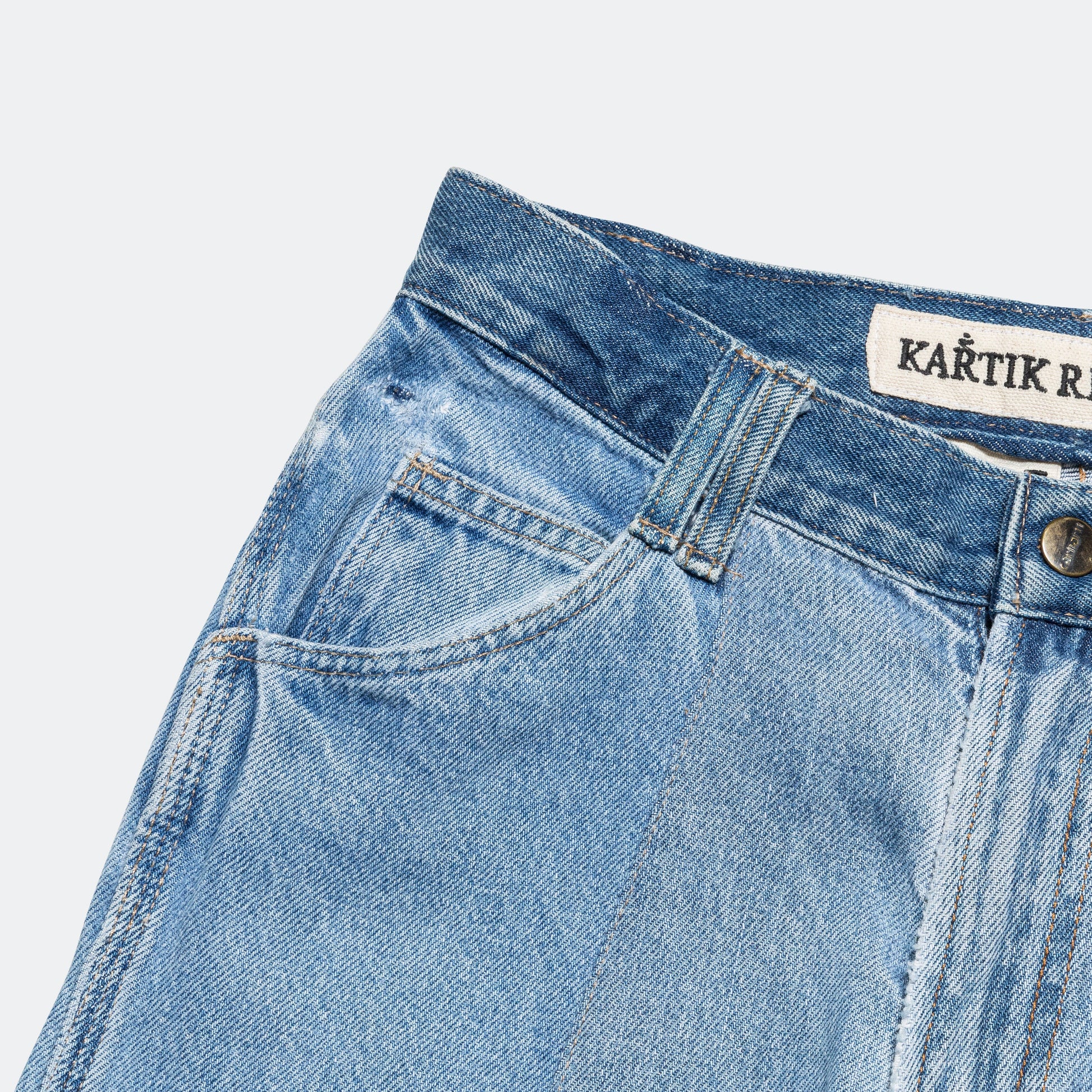 Double Knee Upcycled Denim - Indigo 30'