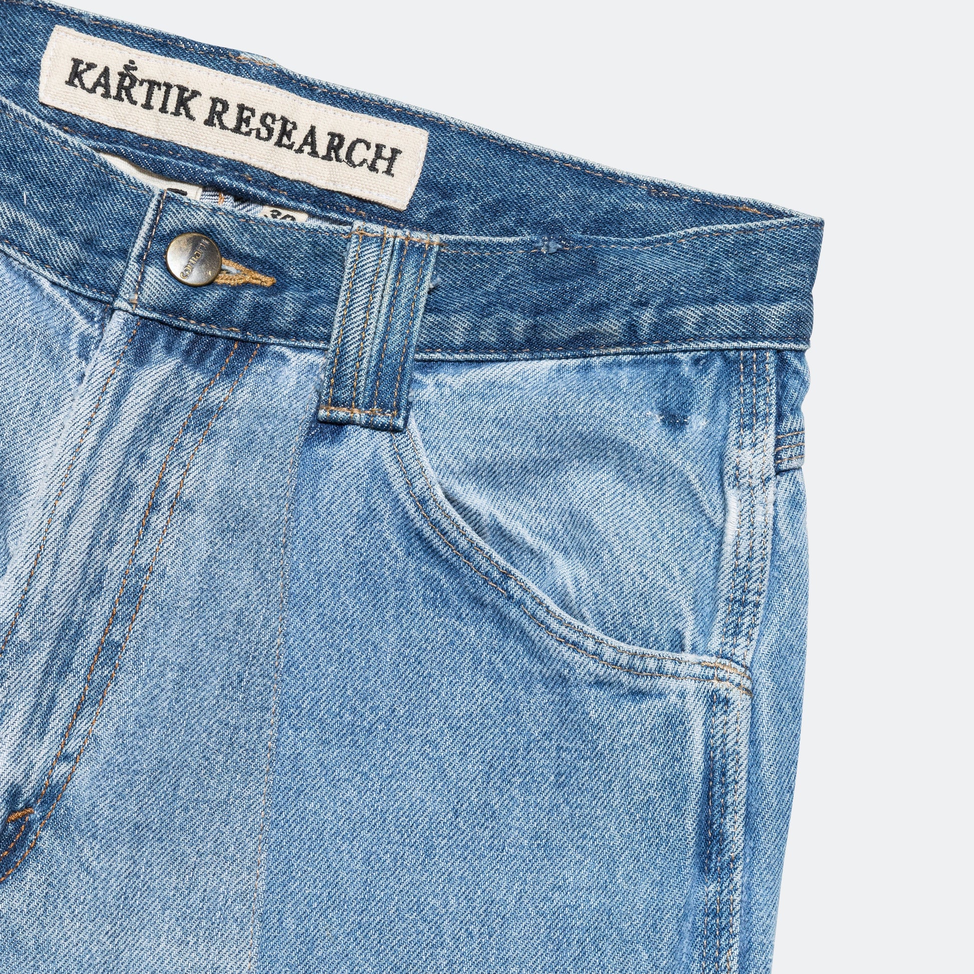 Double Knee Upcycled Denim - Indigo 30'