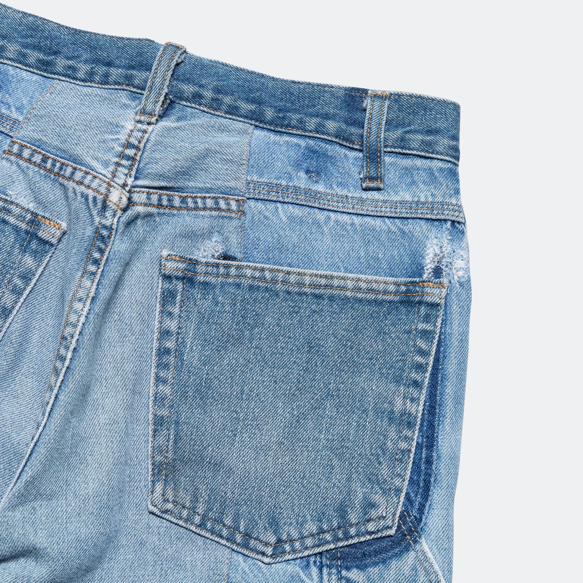 Double Knee Upcycled Denim - Indigo 30'