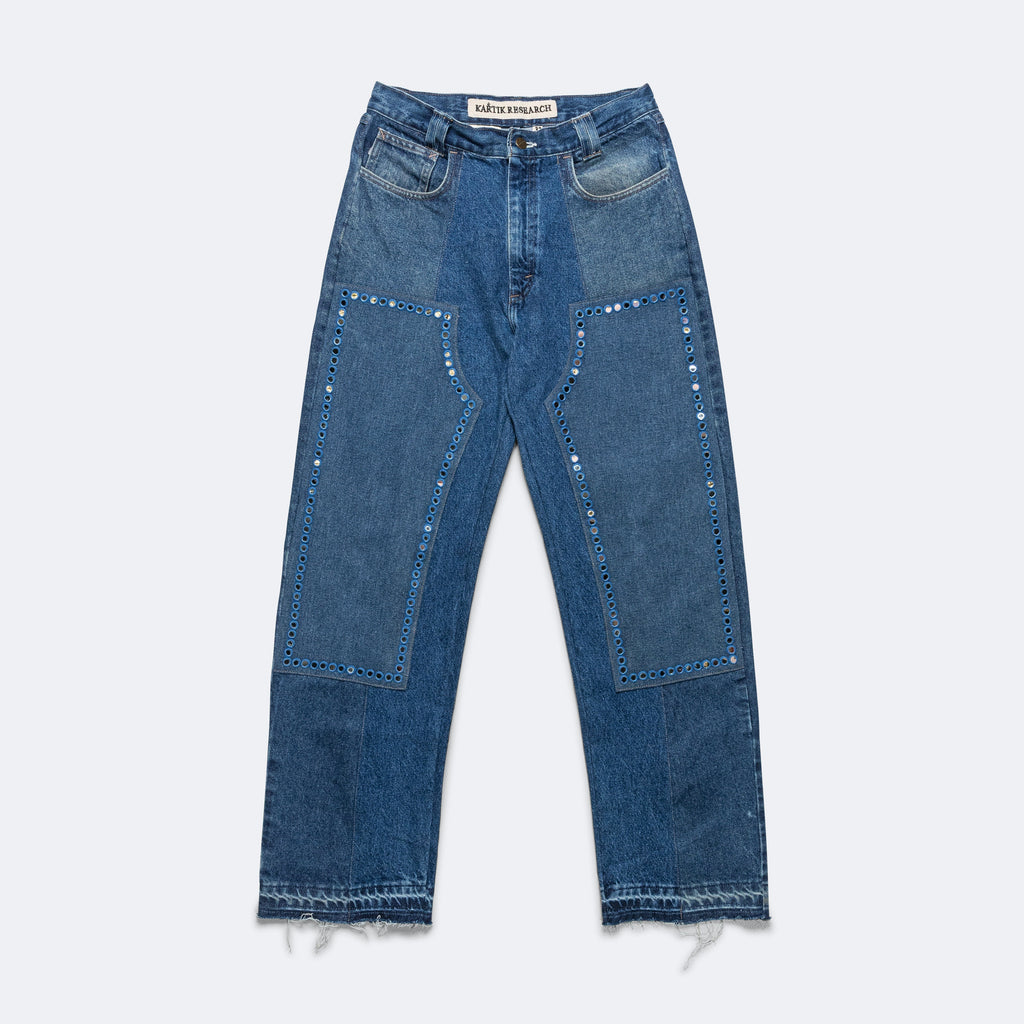 Double Knee Upcycled Denim - Indigo 32'