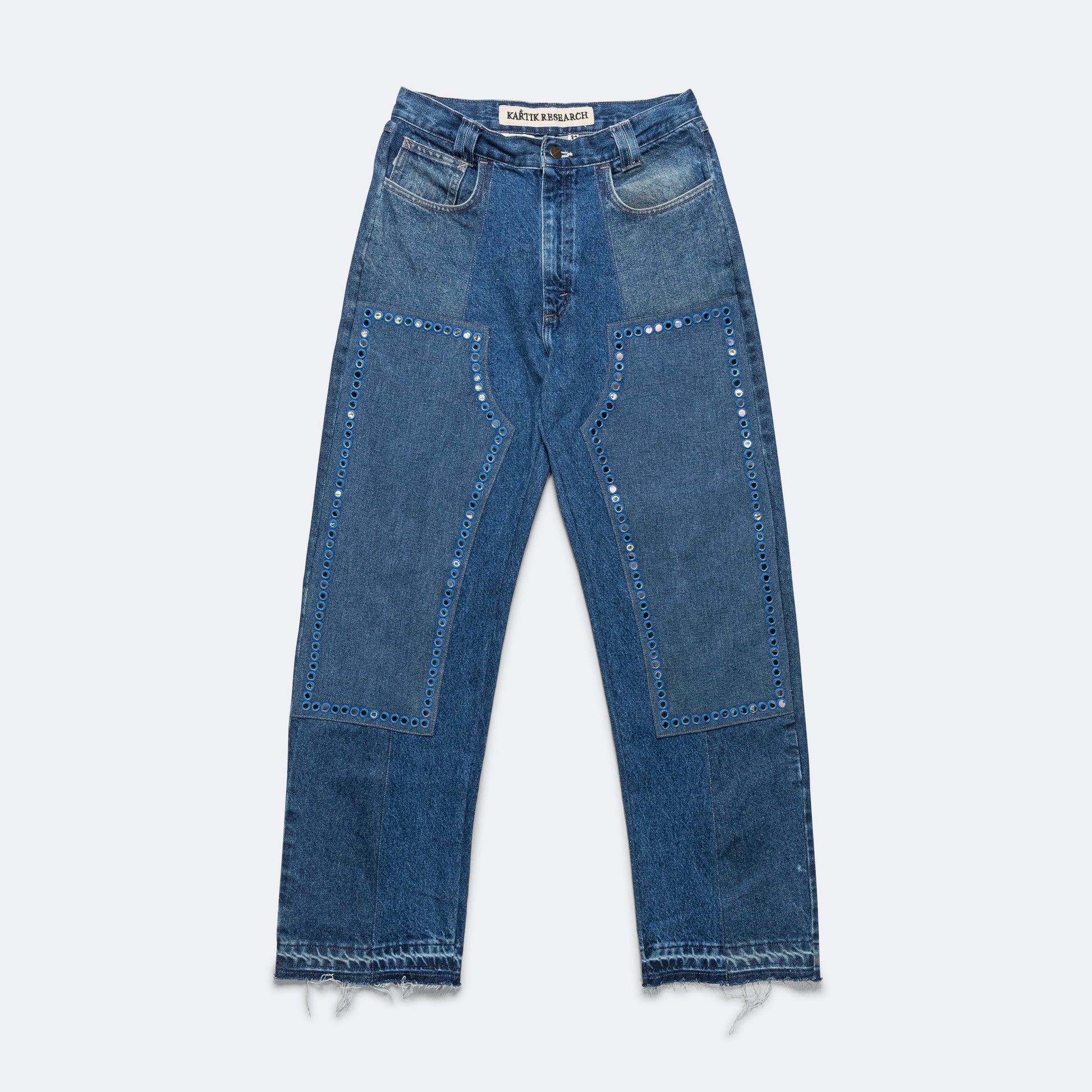 Double Knee Upcycled Denim - Indigo 32'