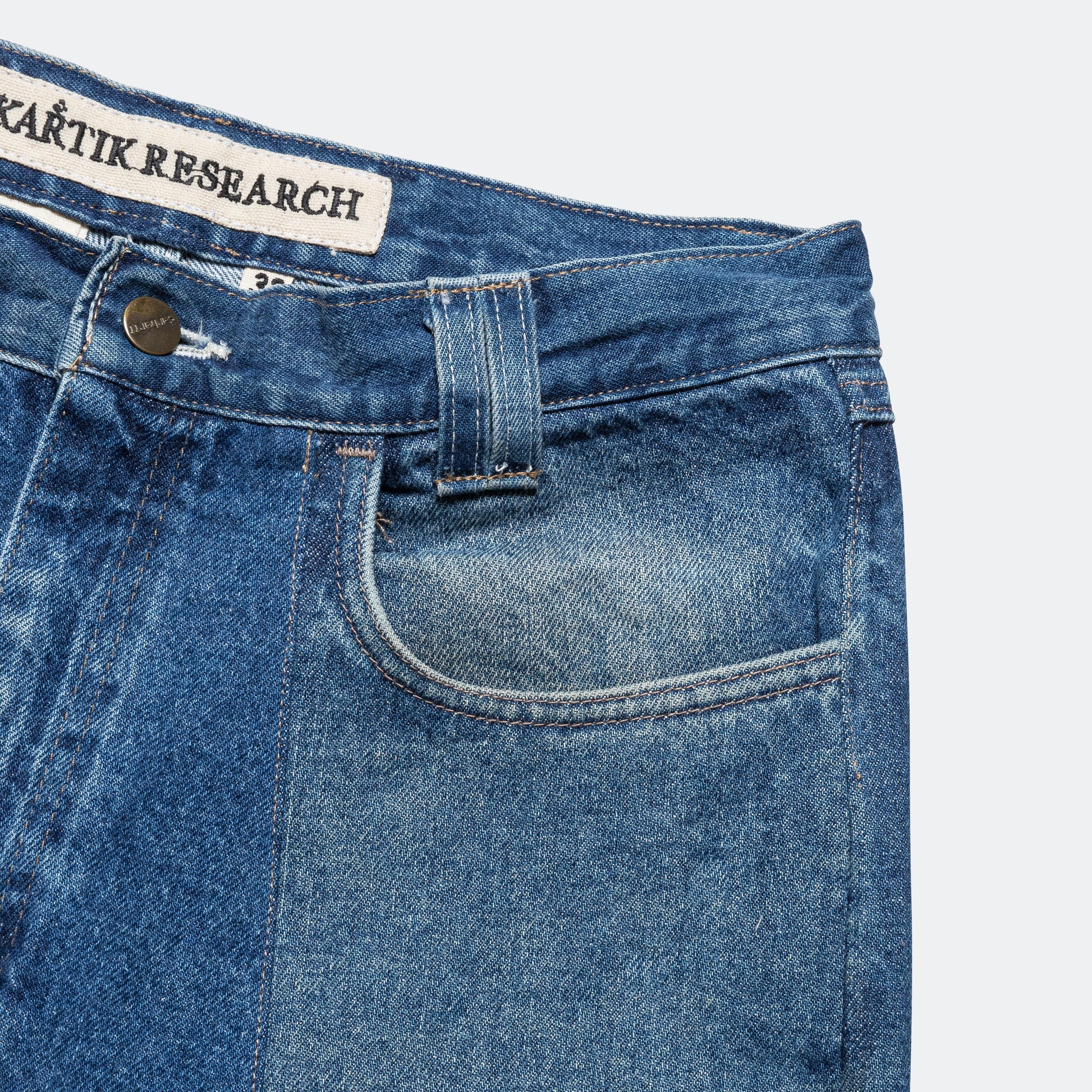 Double Knee Upcycled Denim - Indigo 32'