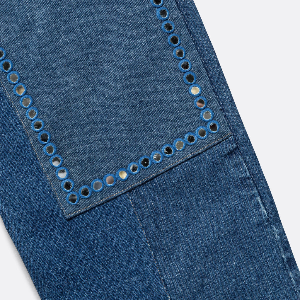 Double Knee Upcycled Denim - Indigo 32'
