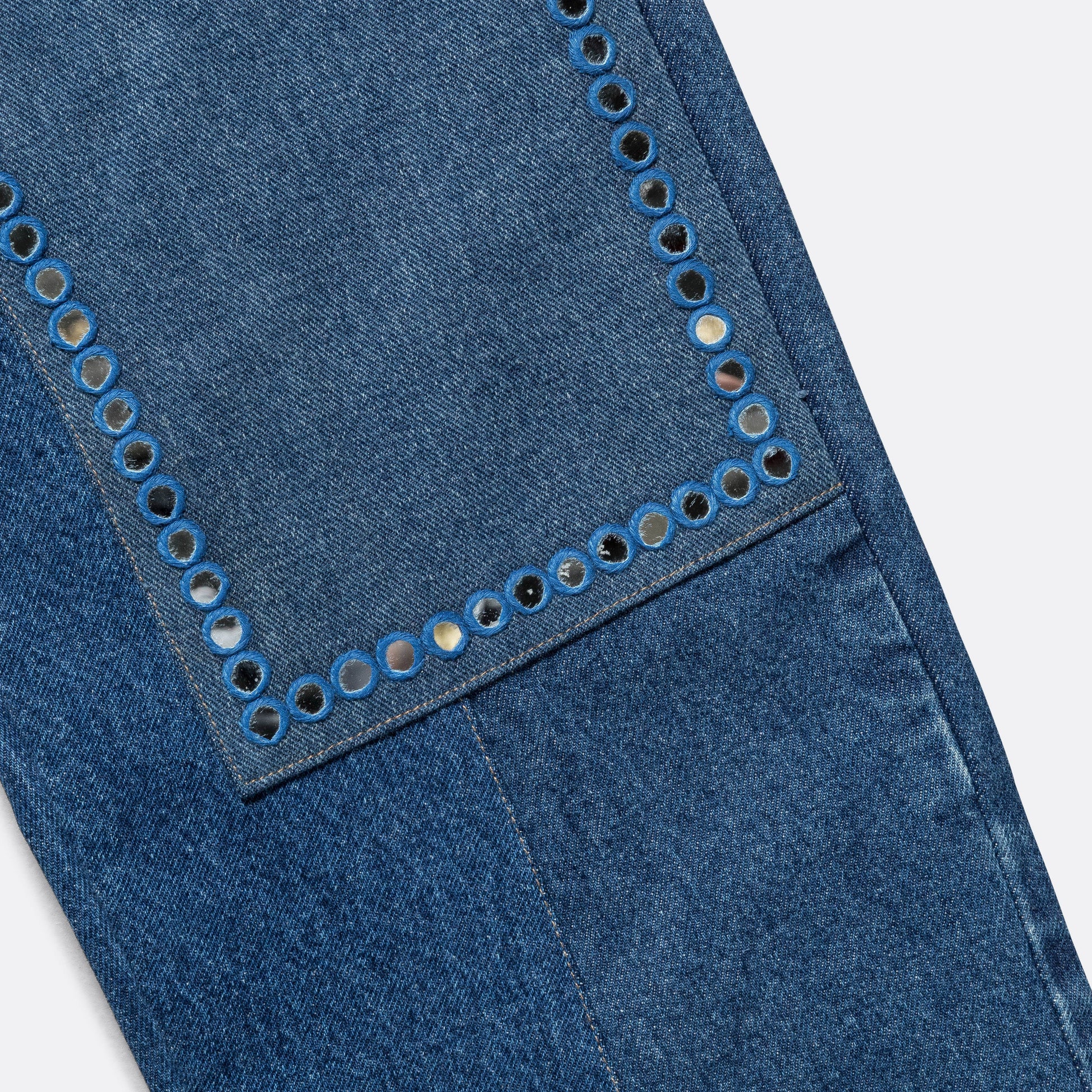 Double Knee Upcycled Denim - Indigo 32'
