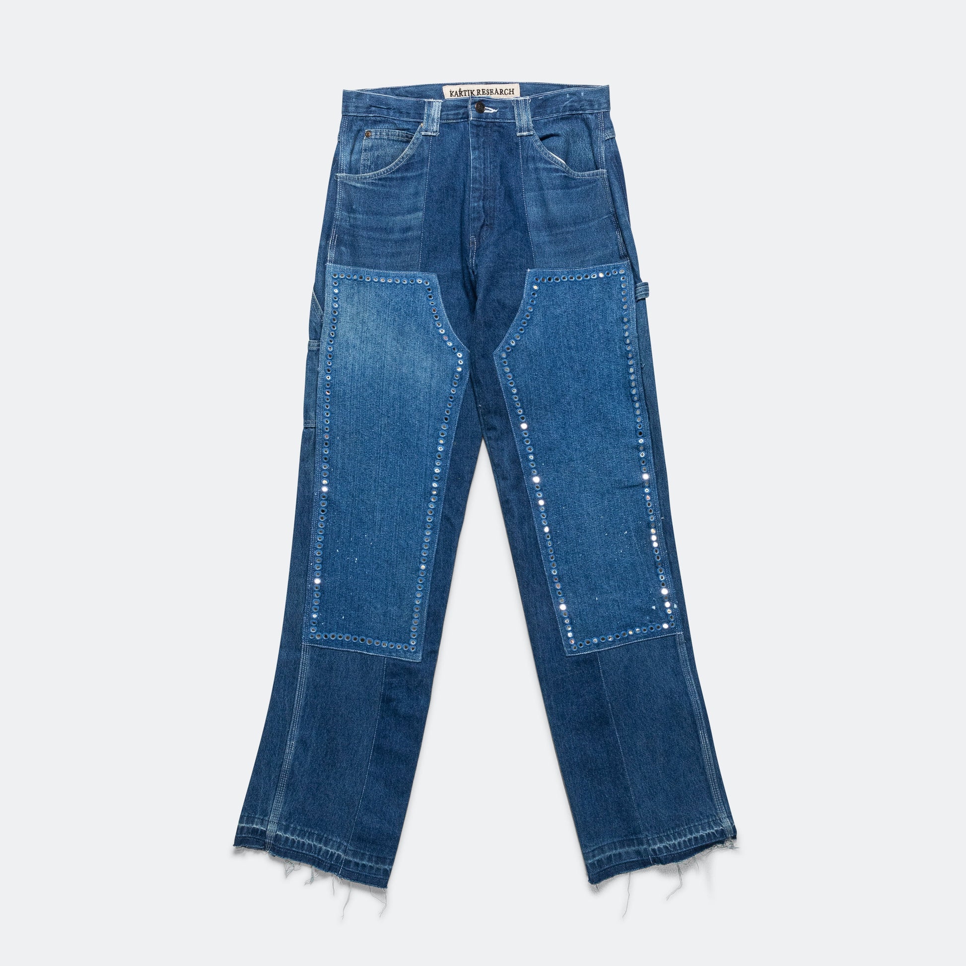 Double Knee Upcycled Denim - Indigo 34'