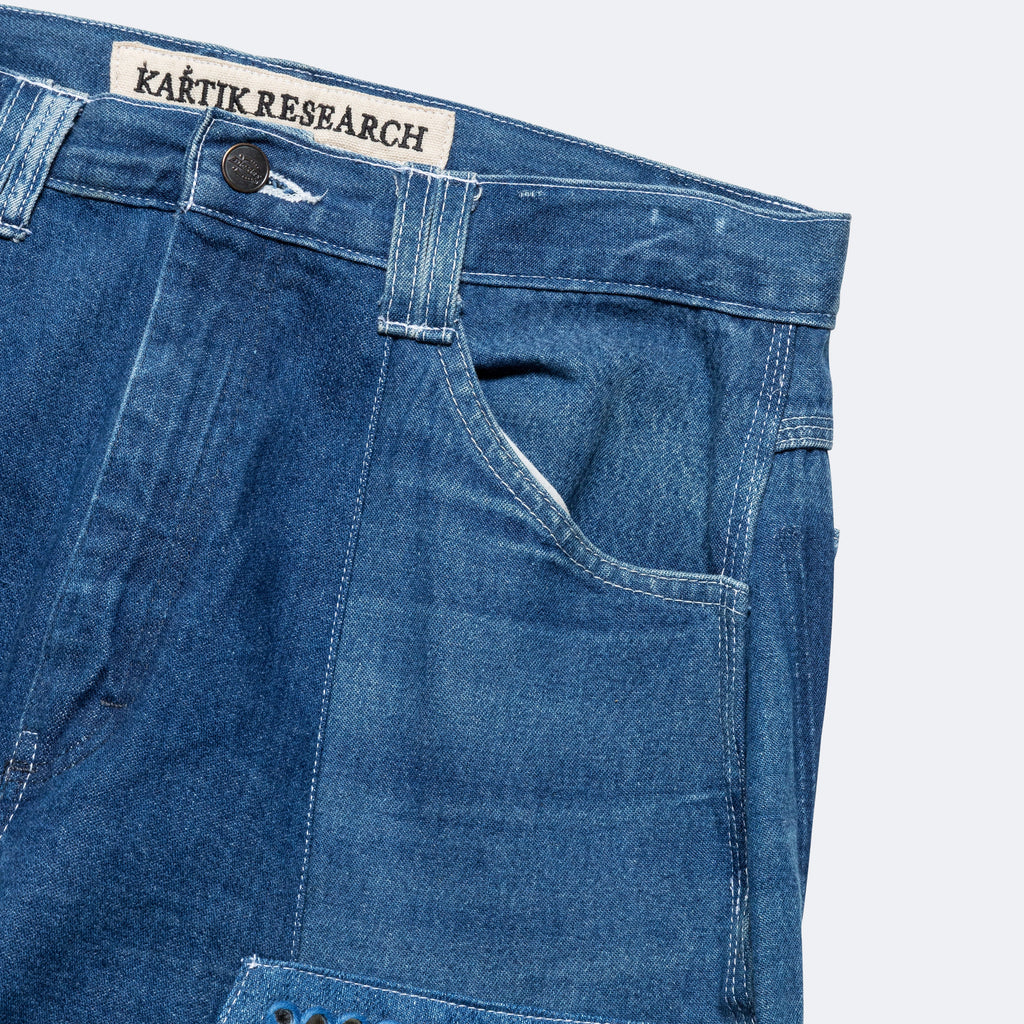 Double Knee Upcycled Denim - Indigo 34'