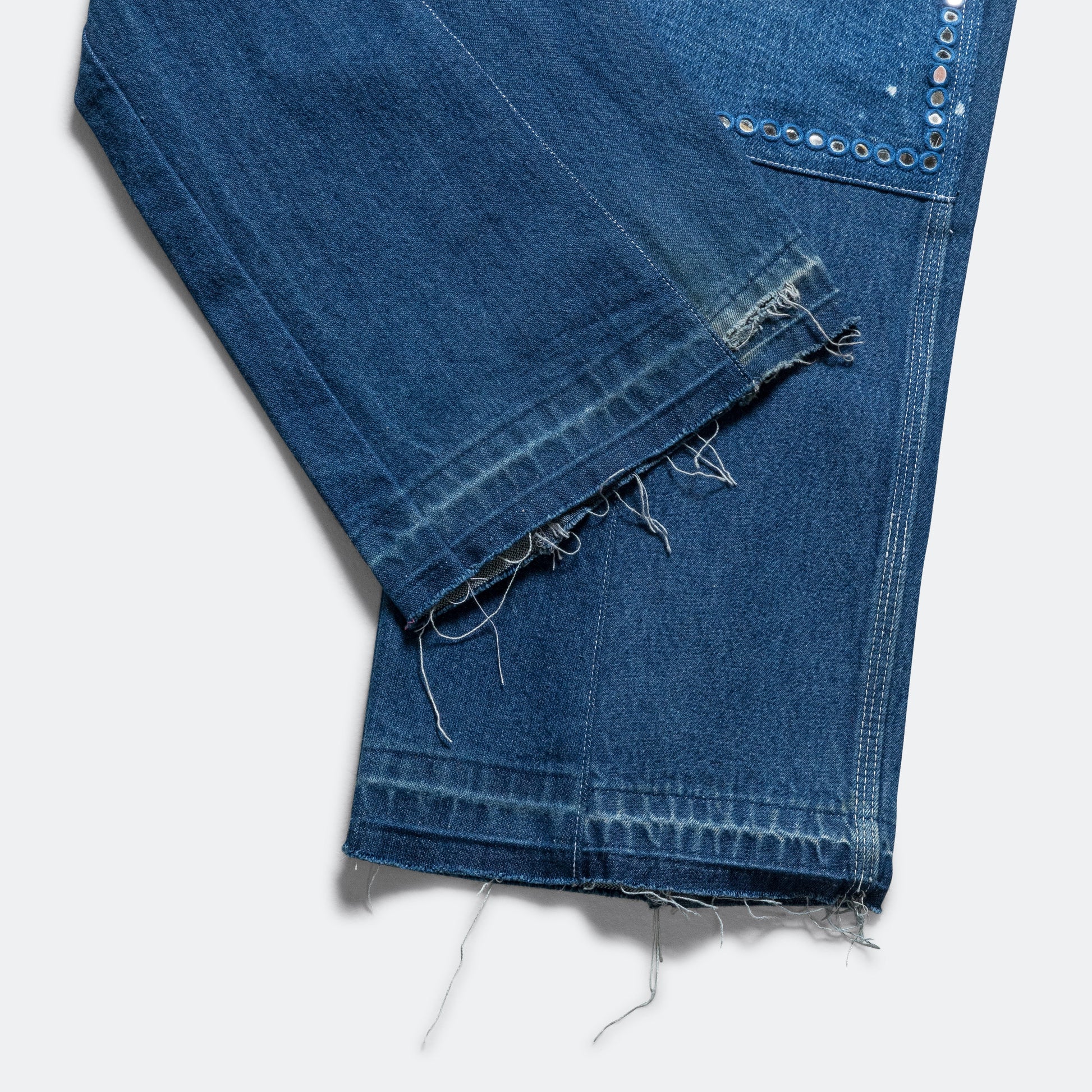 Double Knee Upcycled Denim - Indigo 34'