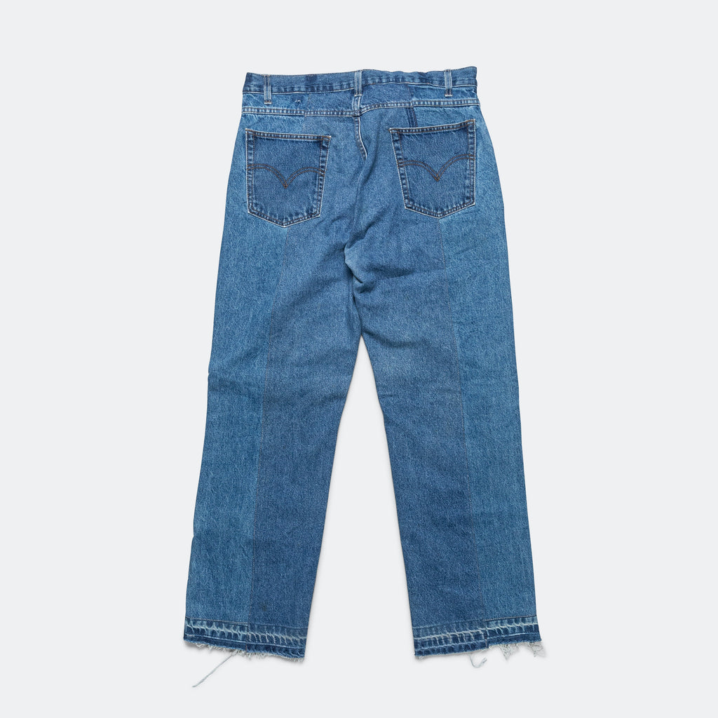 Double Knee Upcycled Denim - Indigo 36'