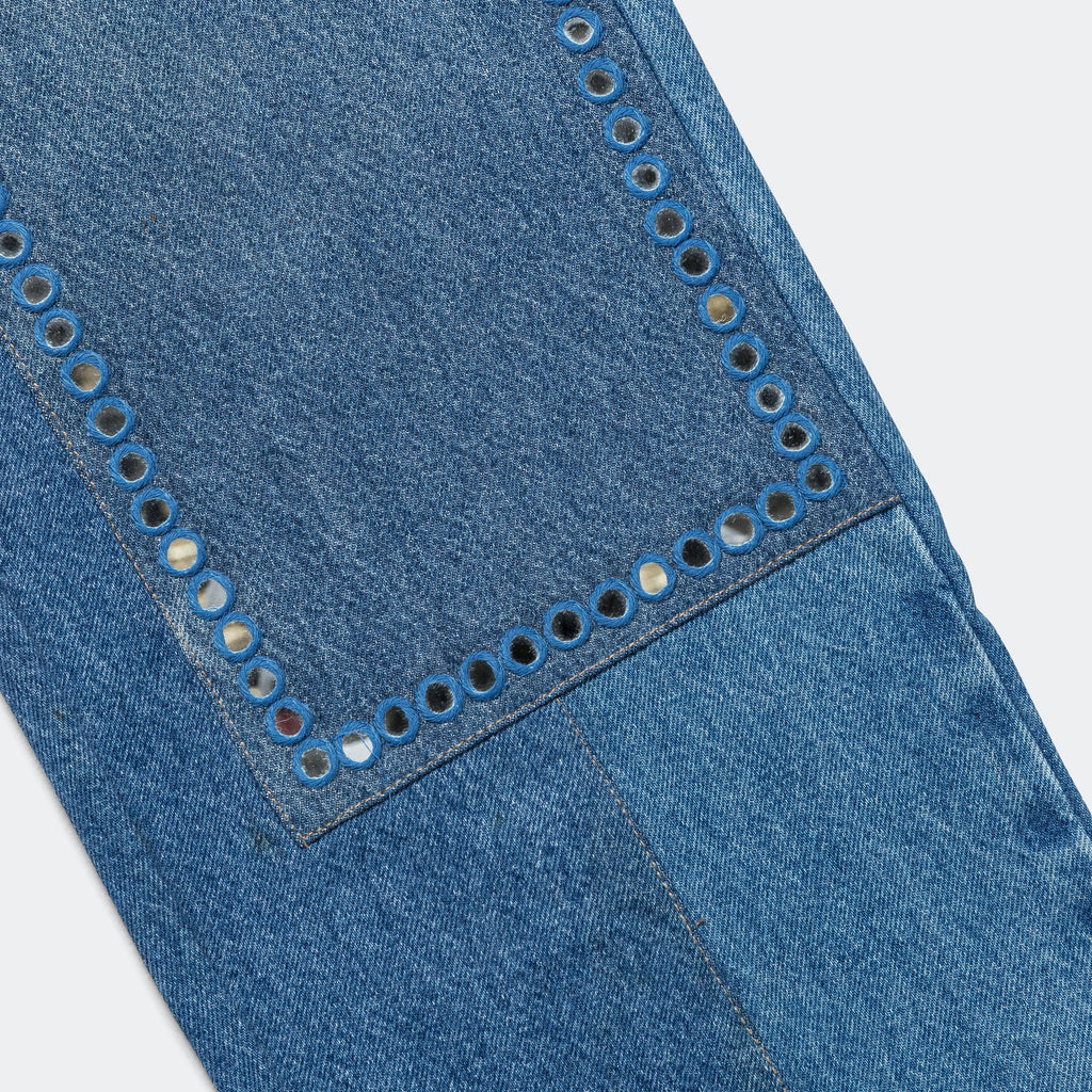 Double Knee Upcycled Denim - Indigo 36'