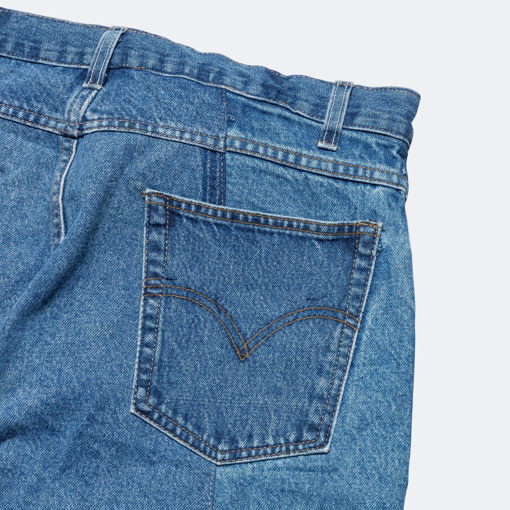 Double Knee Upcycled Denim - Indigo 36'