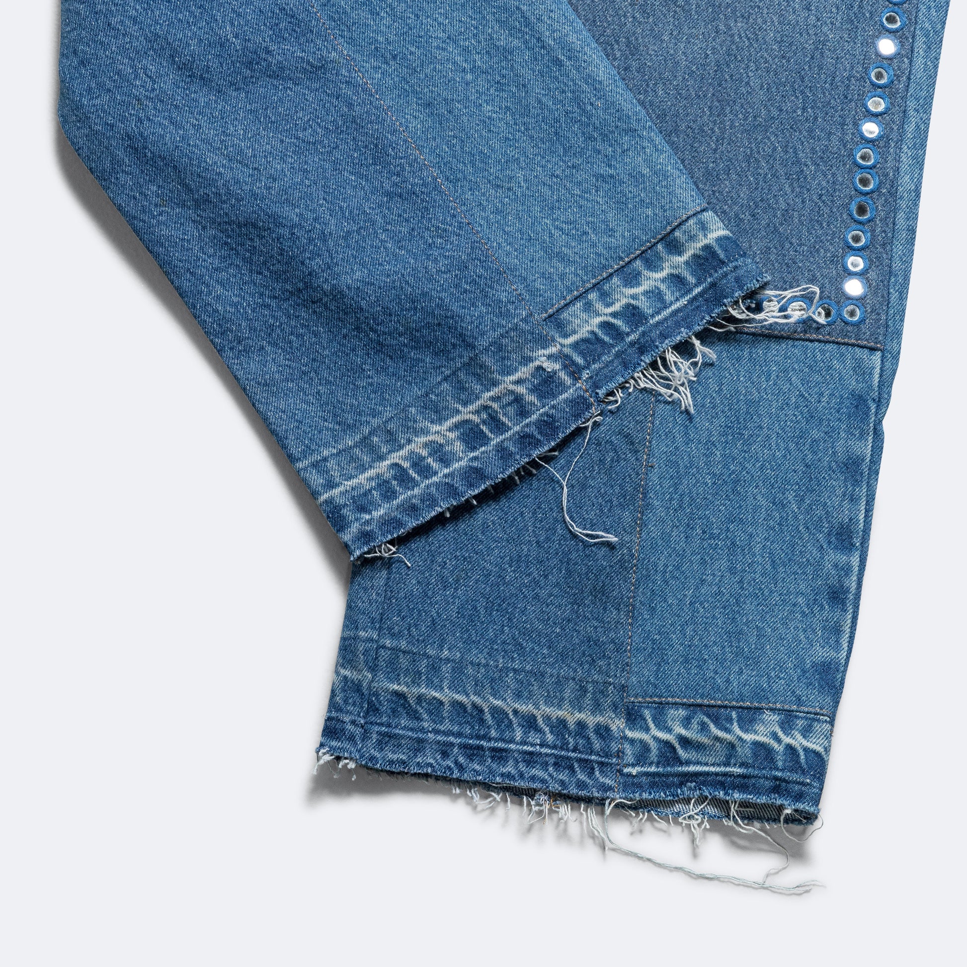 Double Knee Upcycled Denim - Indigo 36'