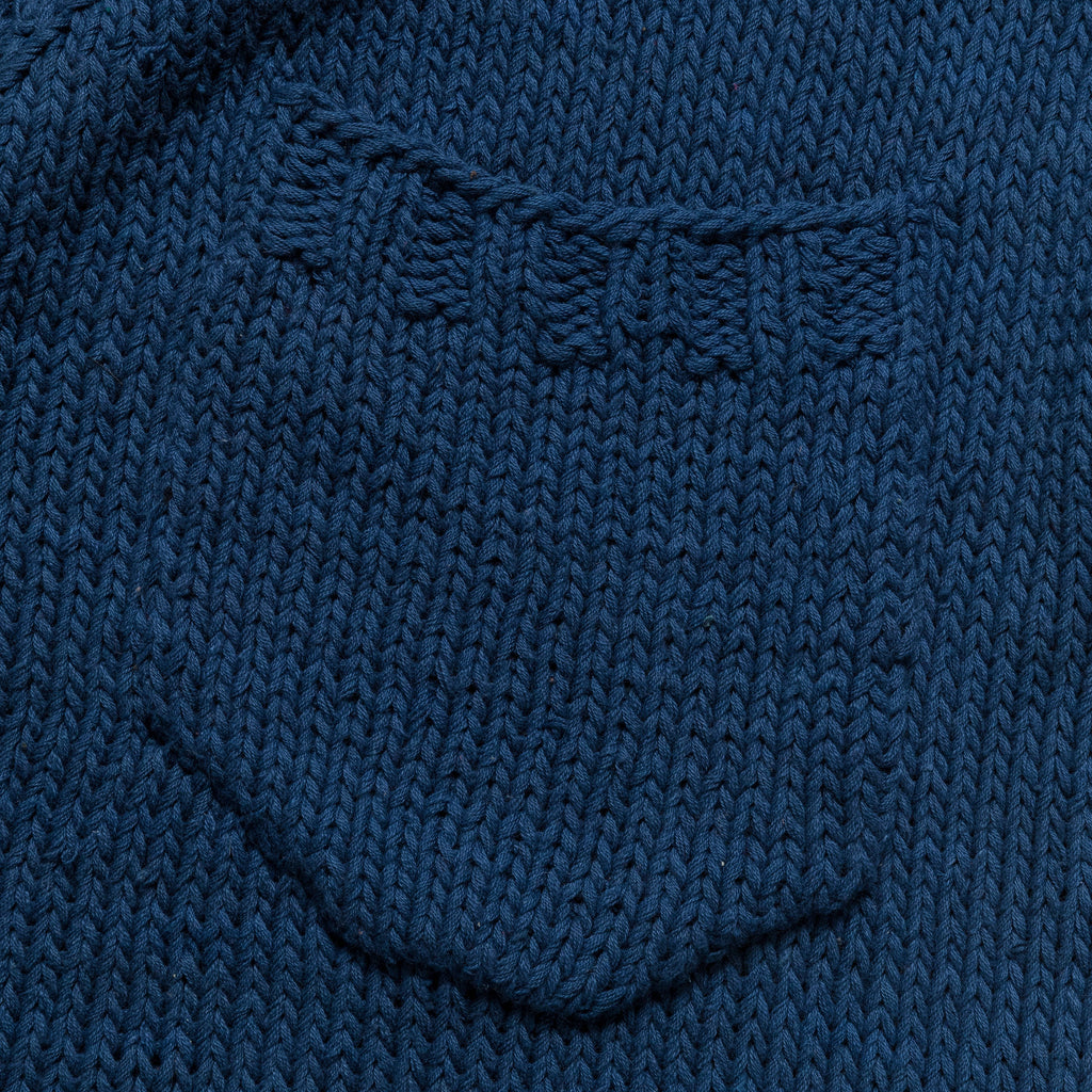 Intarsia Cardigan Naturally Dyed - Indigo