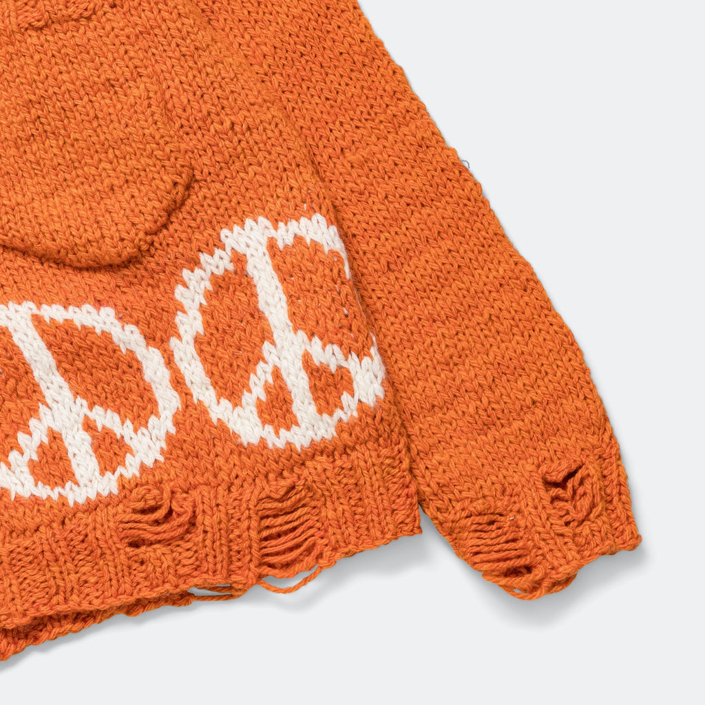Peace Cardigan - Orange/White