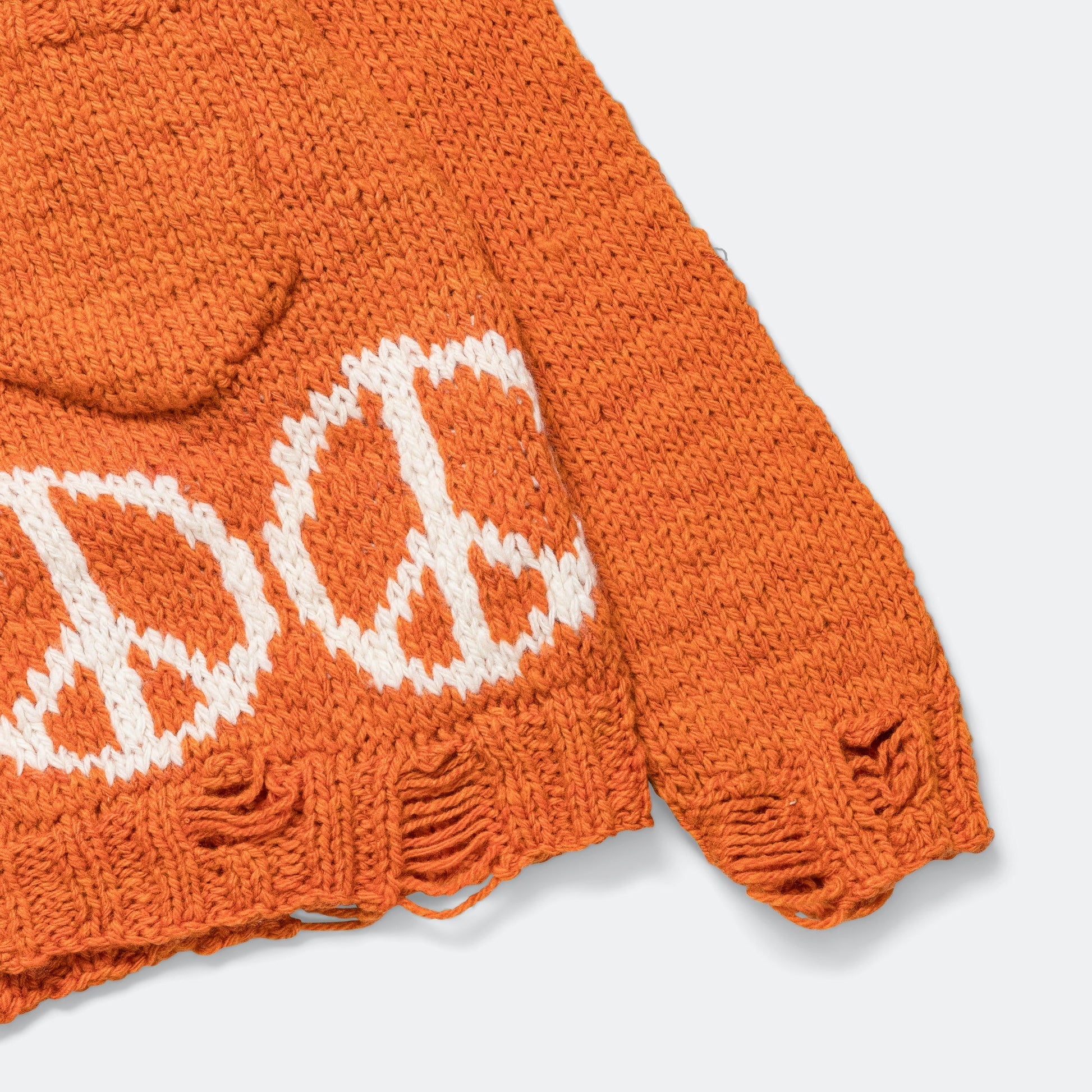 Peace Cardigan - Orange/White