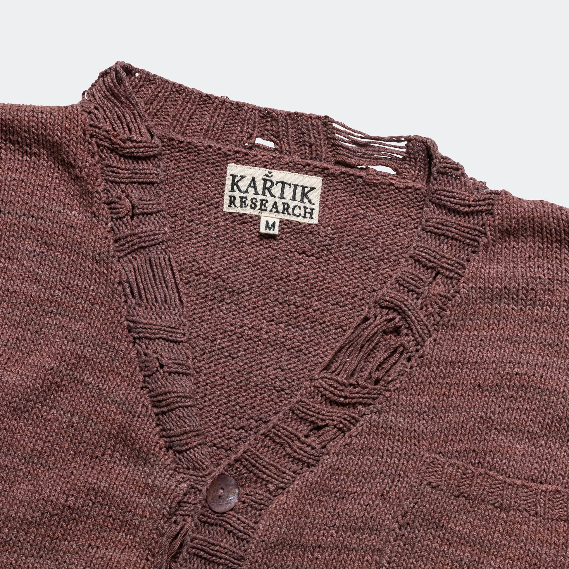 Peace Intarsia Cardigan Naturally Dyed - Lavendar/White