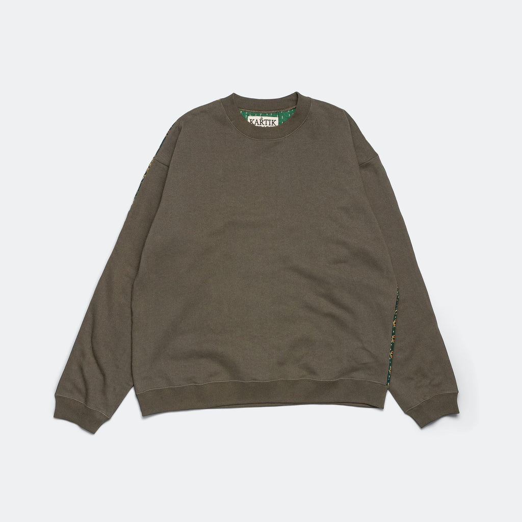 Quilt Back Sweatshirt - Olive/Green