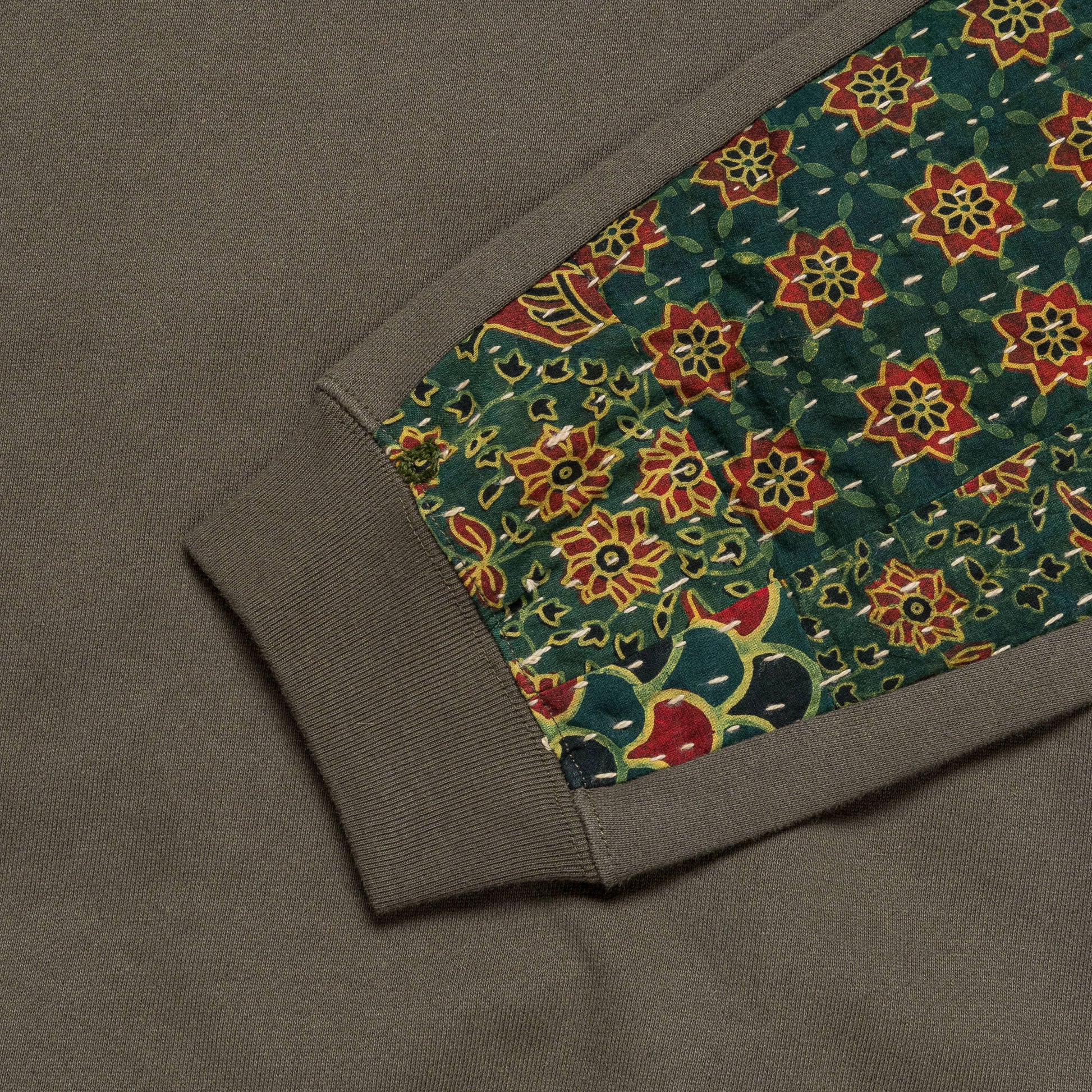 Quilt Back Sweatshirt - Olive/Green