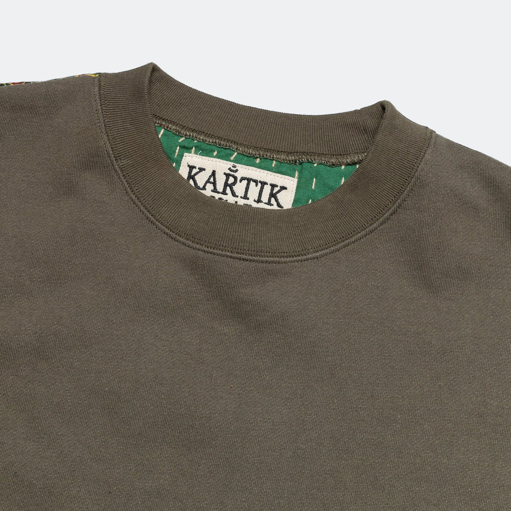 Quilt Back Sweatshirt - Olive/Green