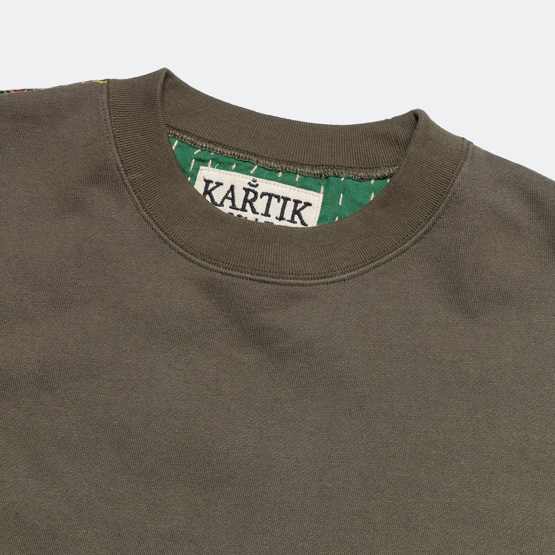 Quilt Back Sweatshirt - Olive/Green