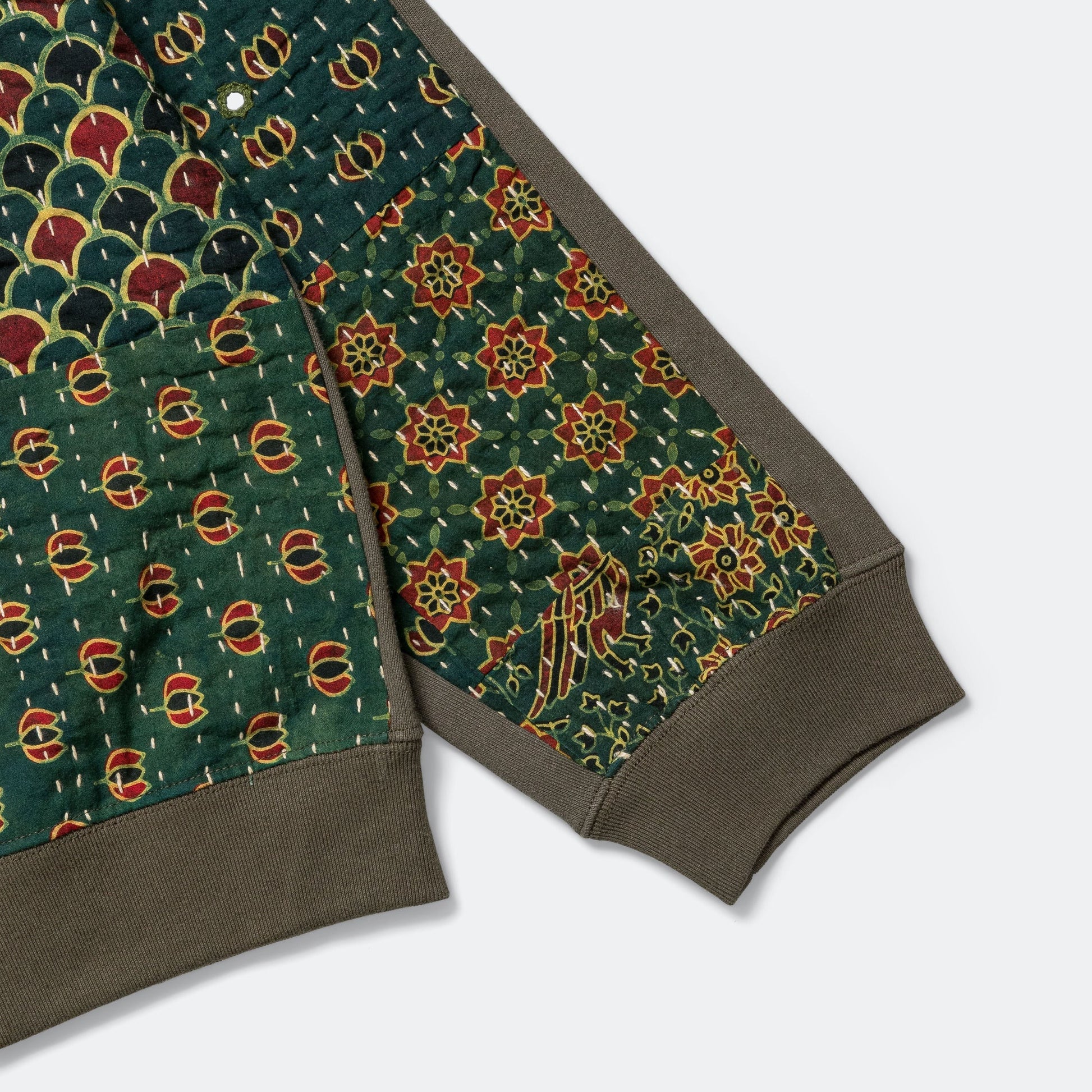 Quilt Back Sweatshirt - Olive/Green