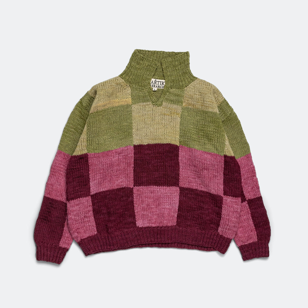 Rugby Knit - Mint/Multi Patchwork