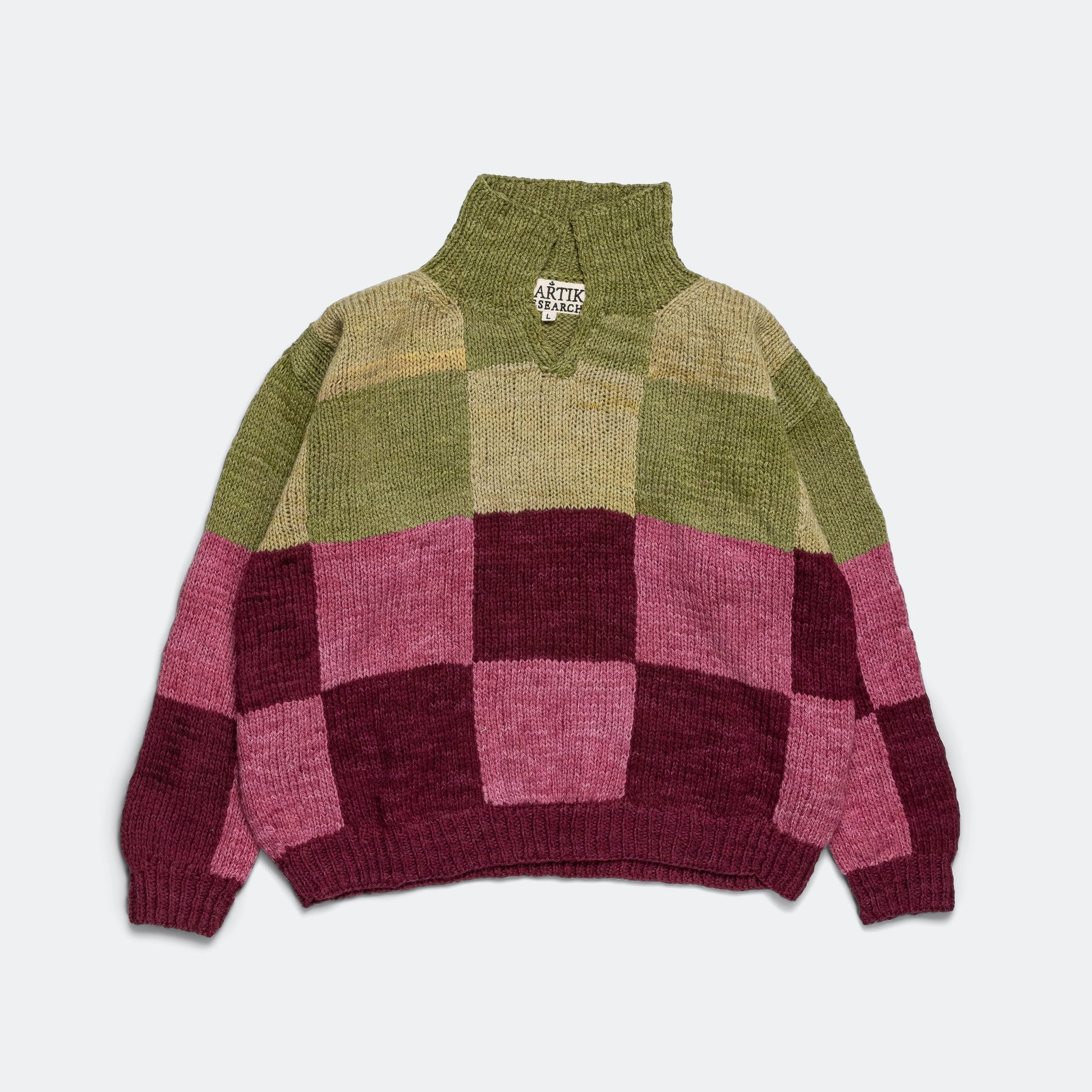Rugby Knit - Mint/Multi Patchwork